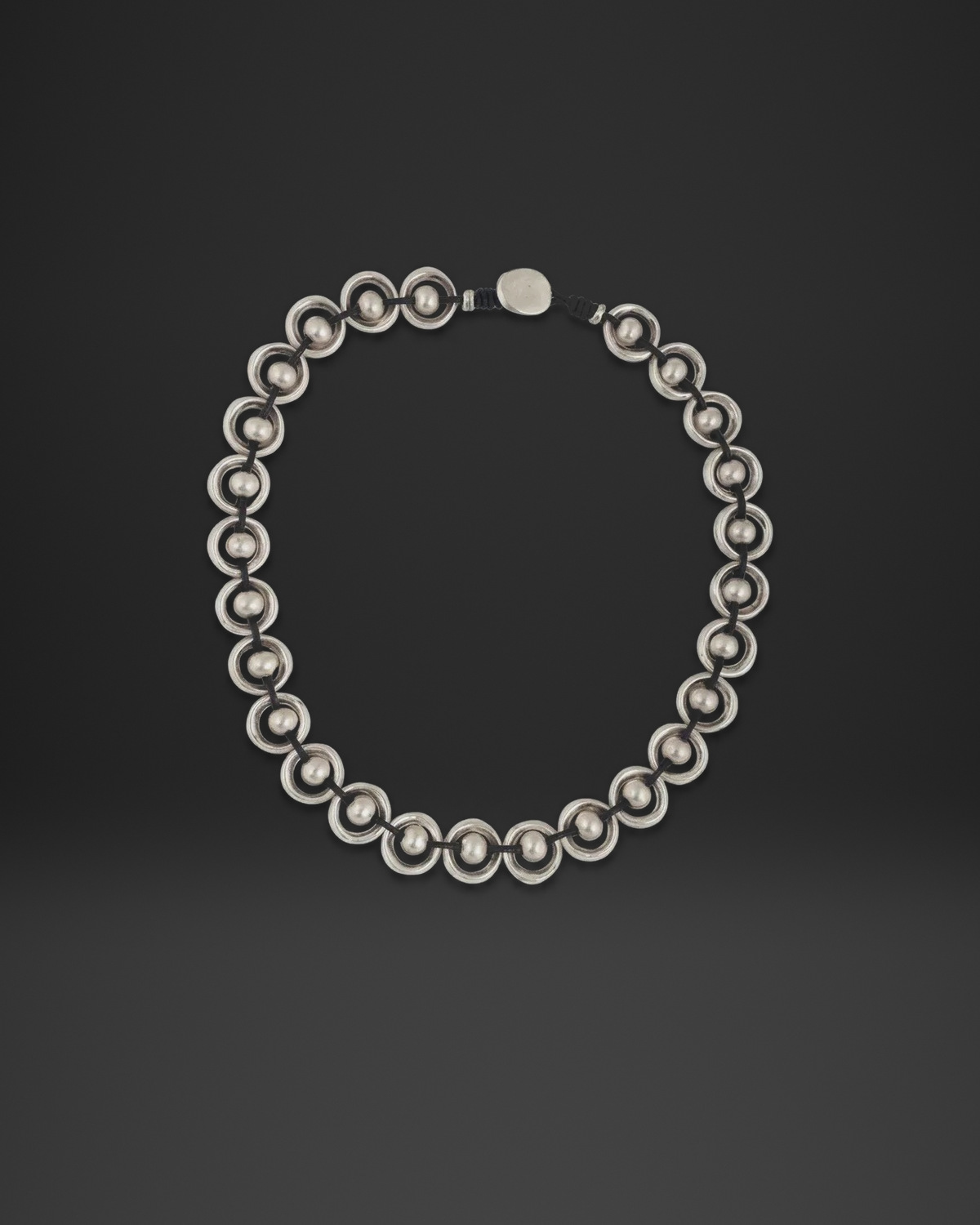 Cup Ball Link Collar Necklace