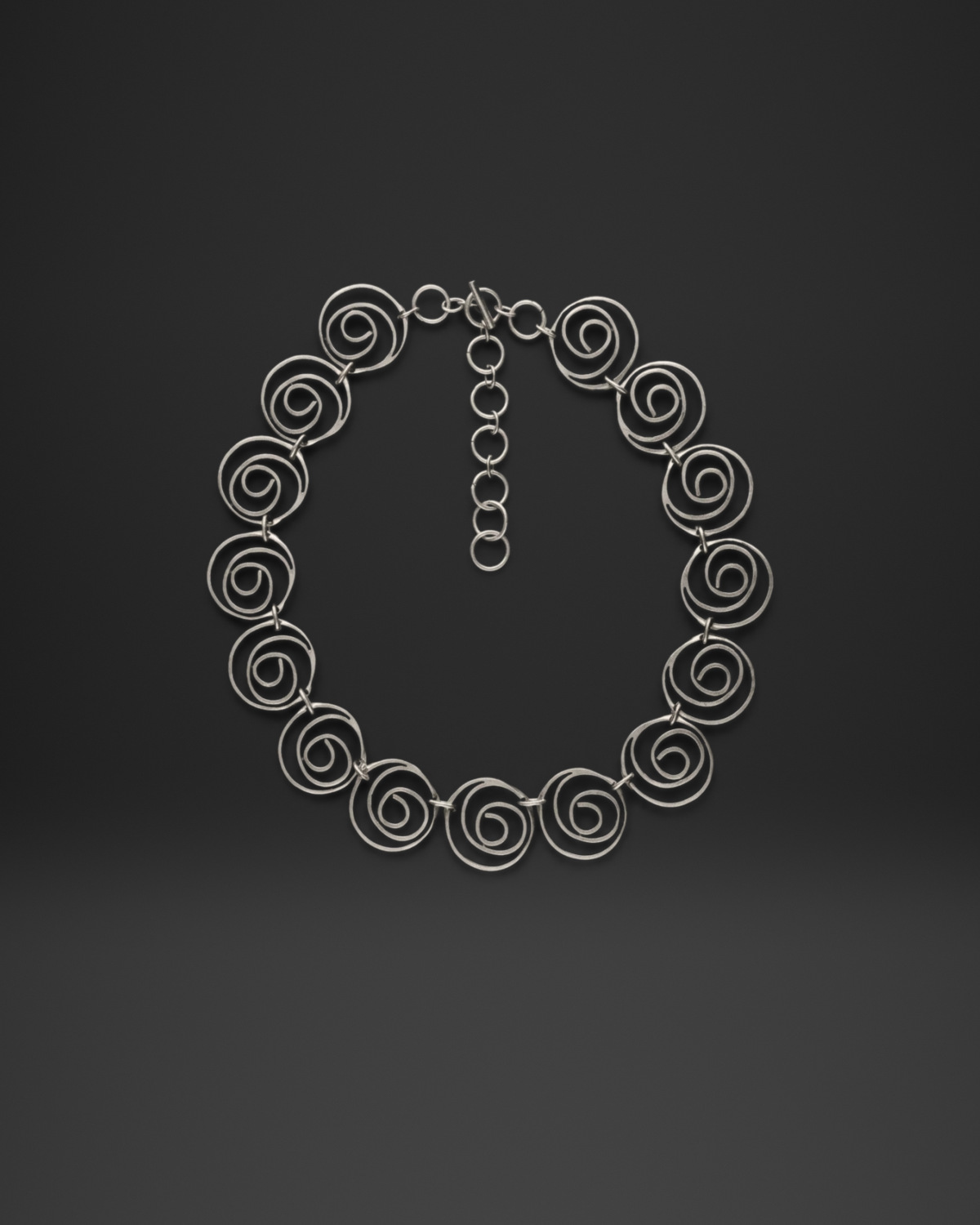 Open Wire Spiral Link Necklace