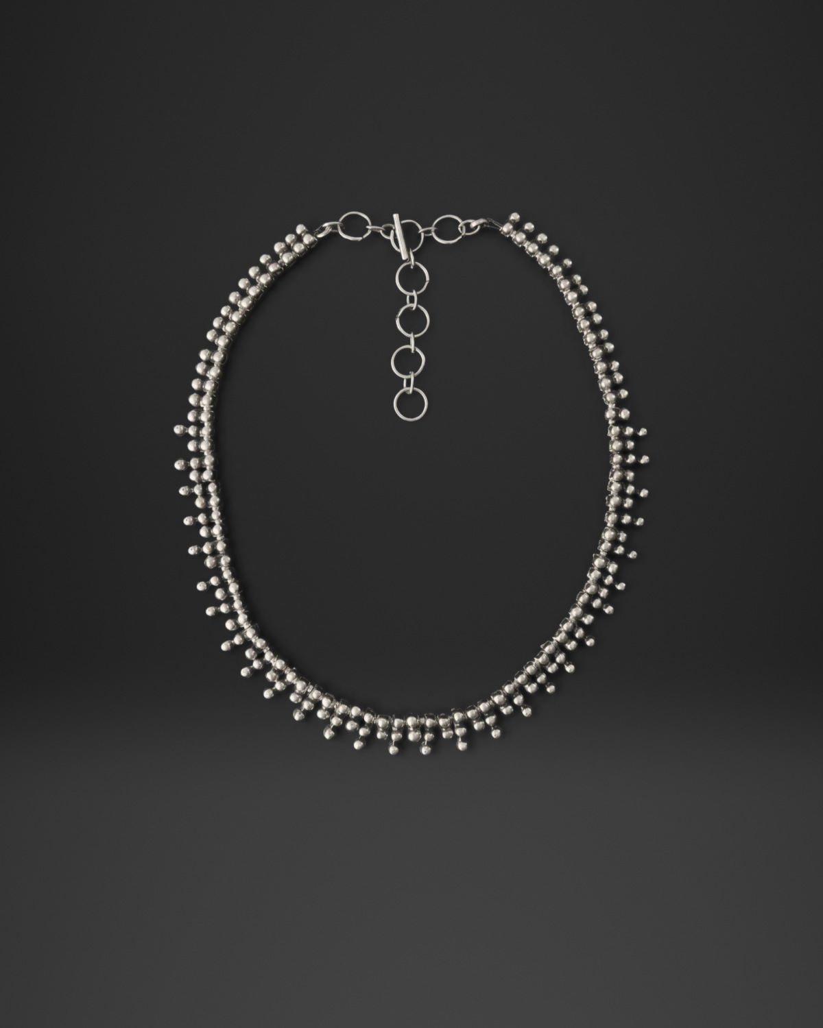 Ball Drop Fringe Strand Necklace