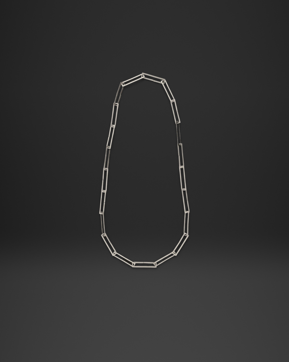 Long Bar Link Chain Necklace