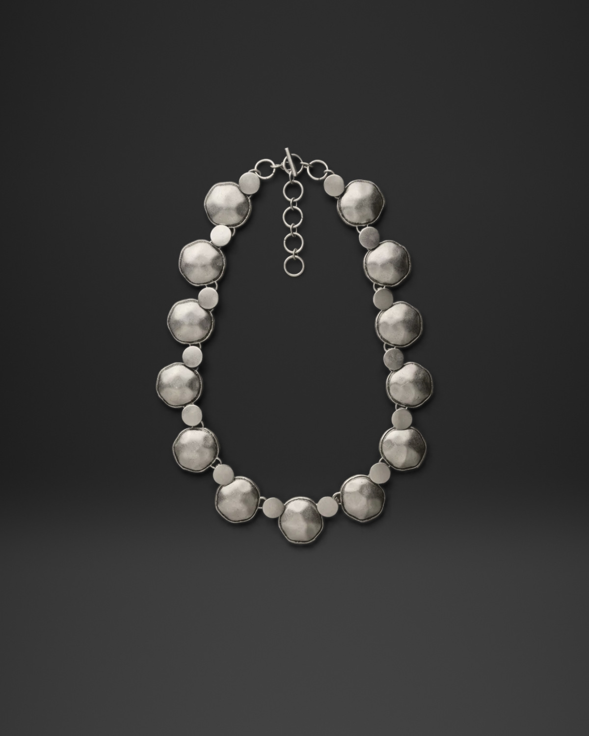 Faceted Disc Link Necklace