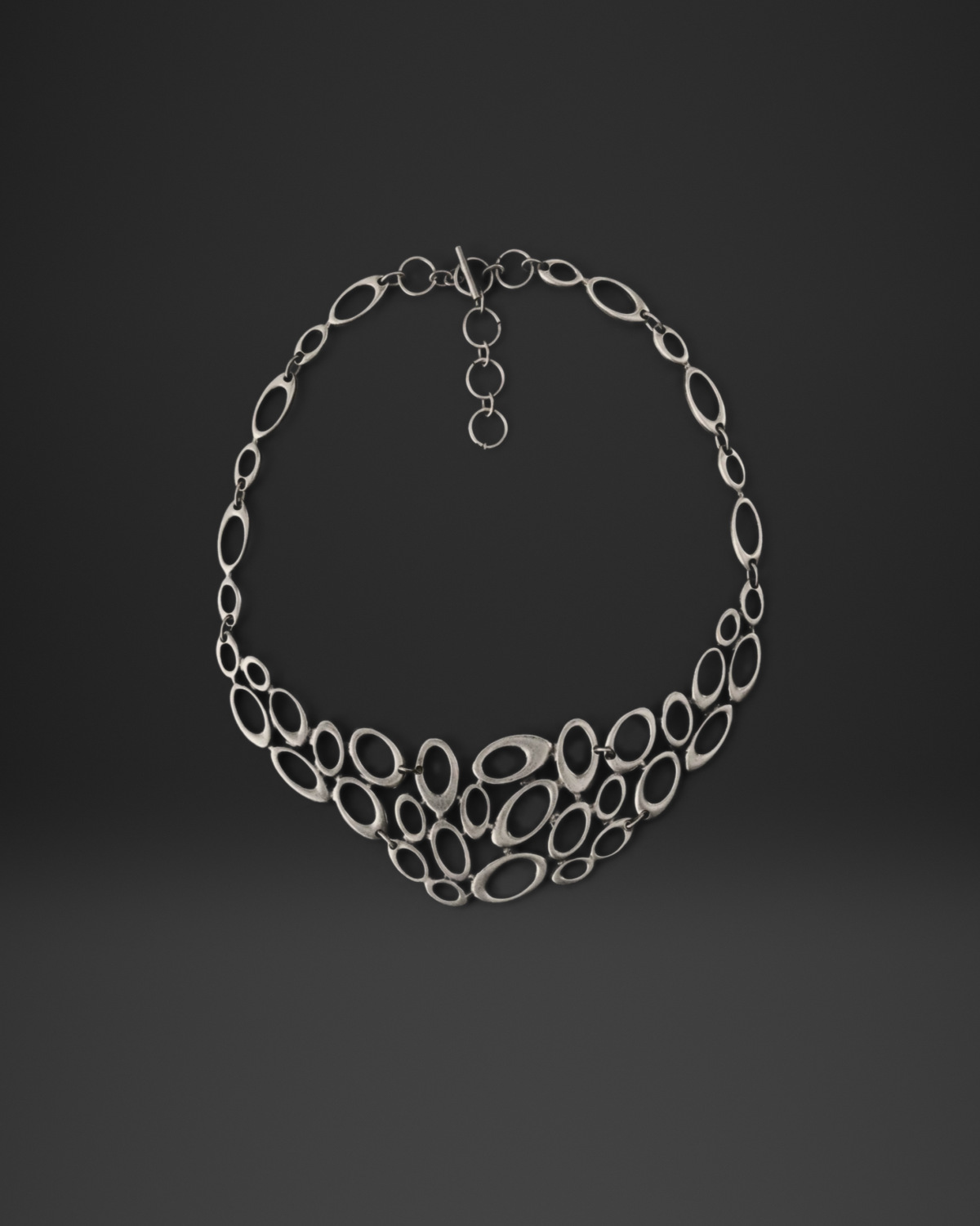 Open Oval Cluster Bib Necklace
