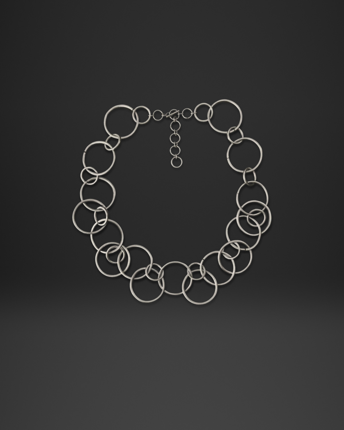 Mixed Wire Ring Link Necklace