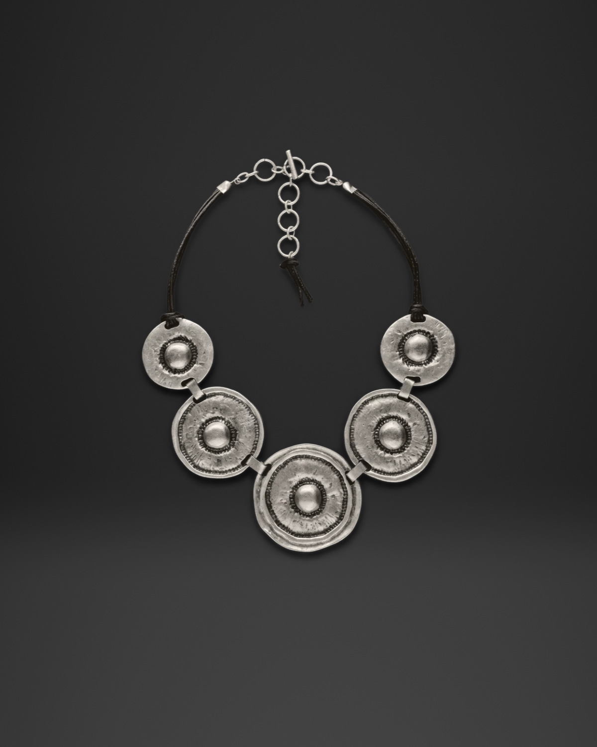 Domed Medallion Cord Necklace