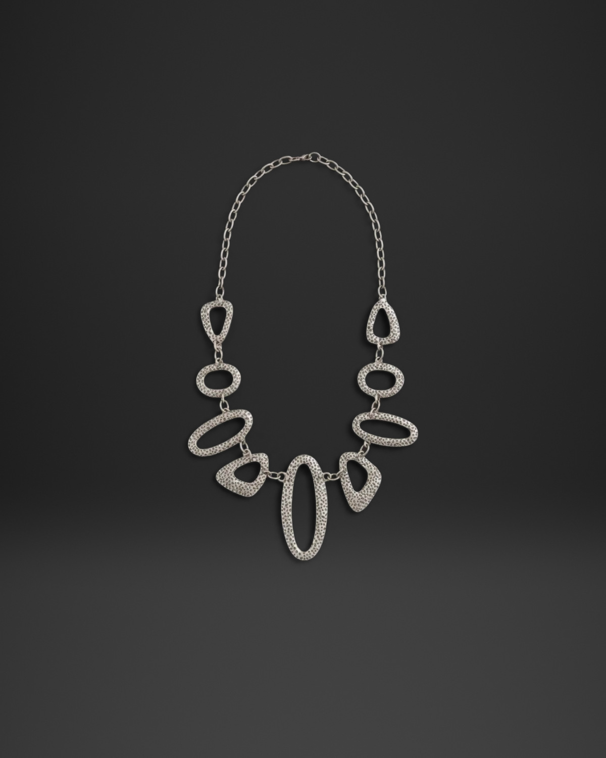 Textured Loop Drop Necklace