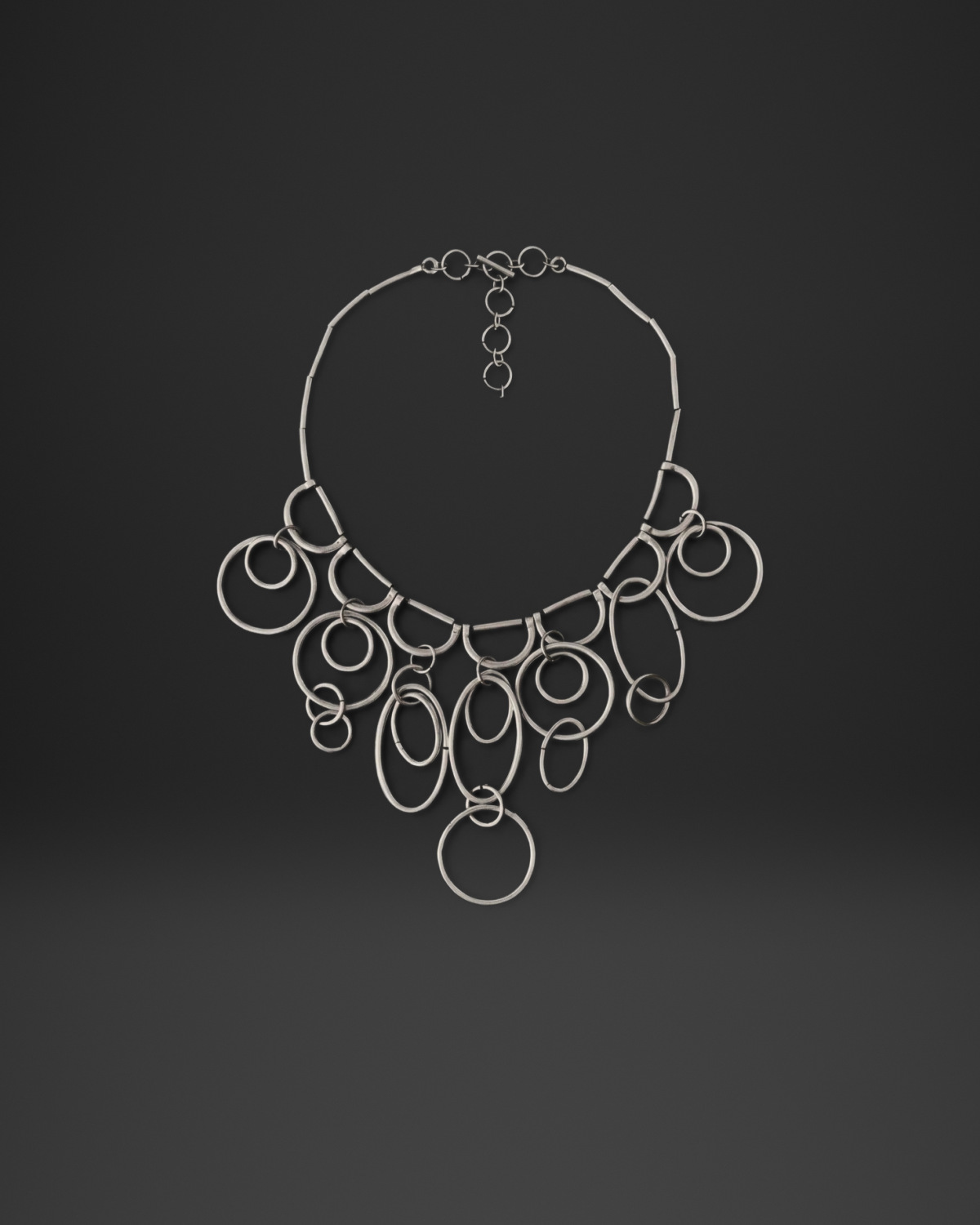 Orbit Ring Fringe Collar Necklace