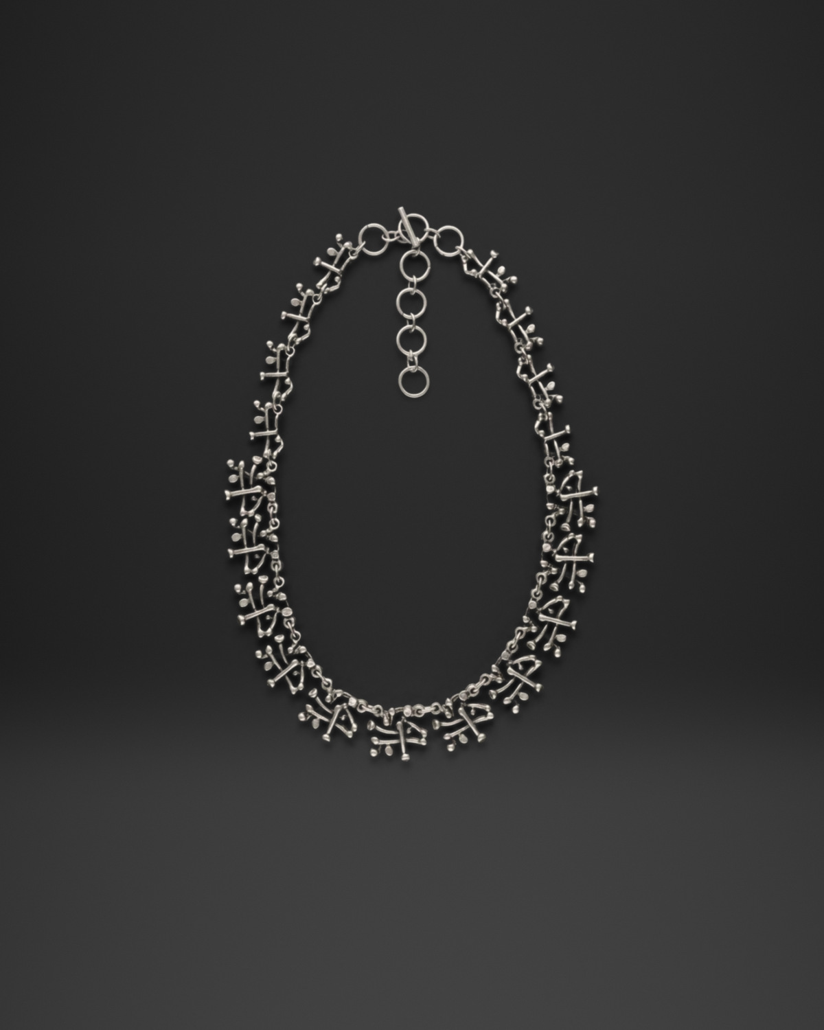 Ball Pin Cluster Chain Necklace