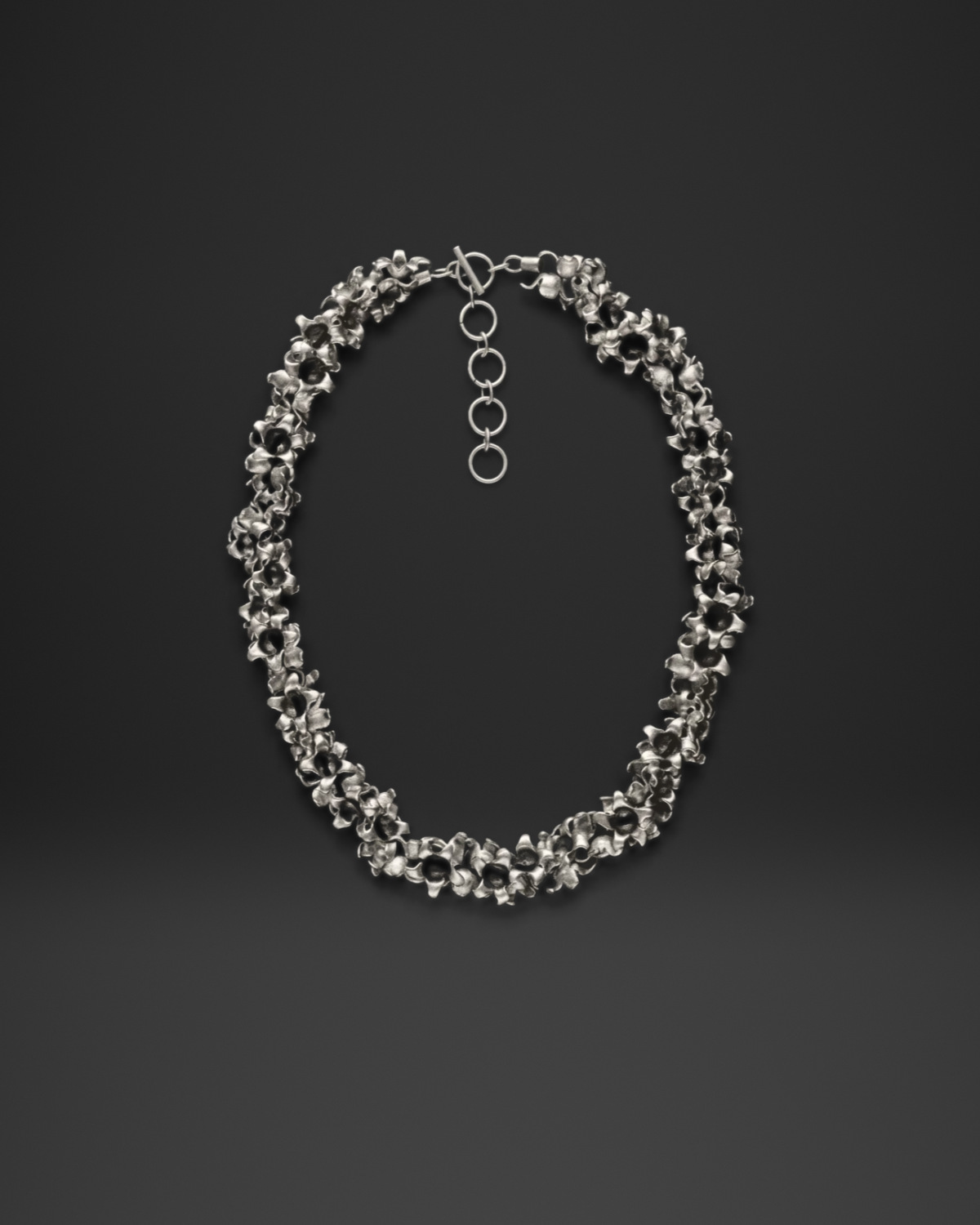Molten Flower Cluster Necklace
