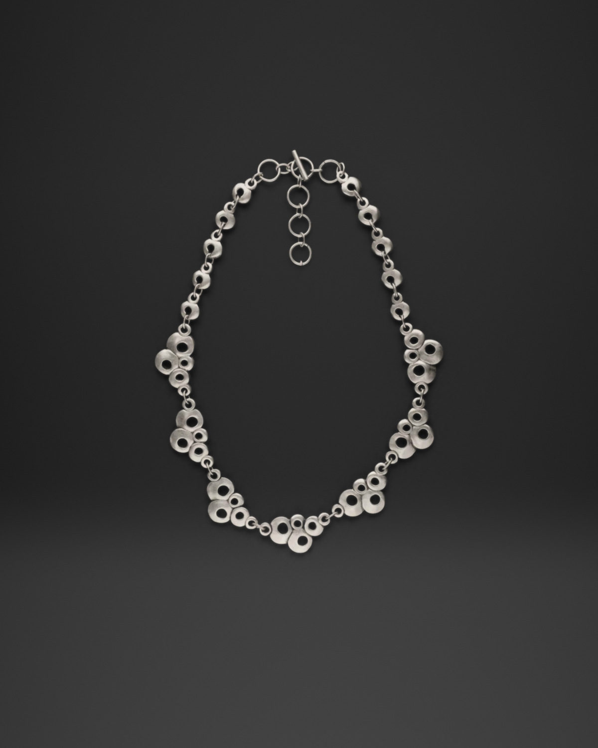 Bubble Ring Cluster Link Necklace