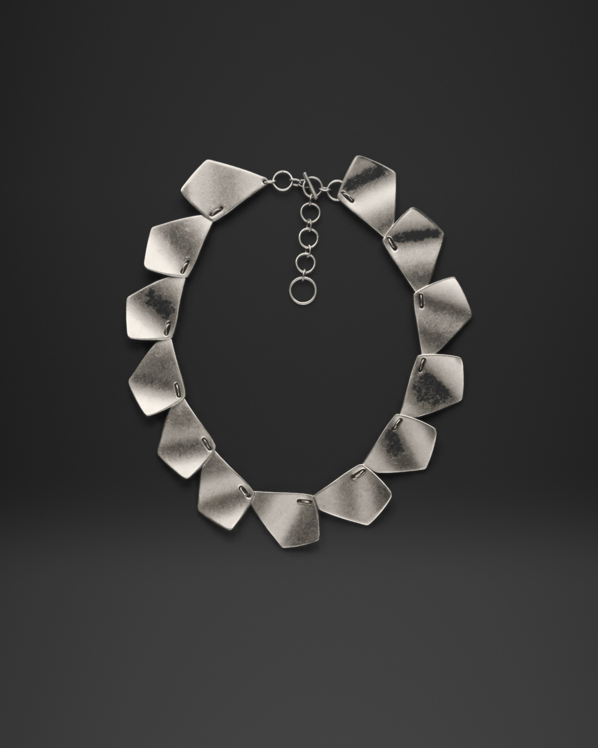 Brushed Kite Plate Collar Necklace