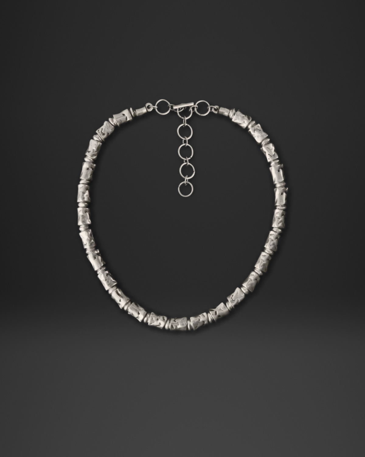 Textured Tube Bead Necklace