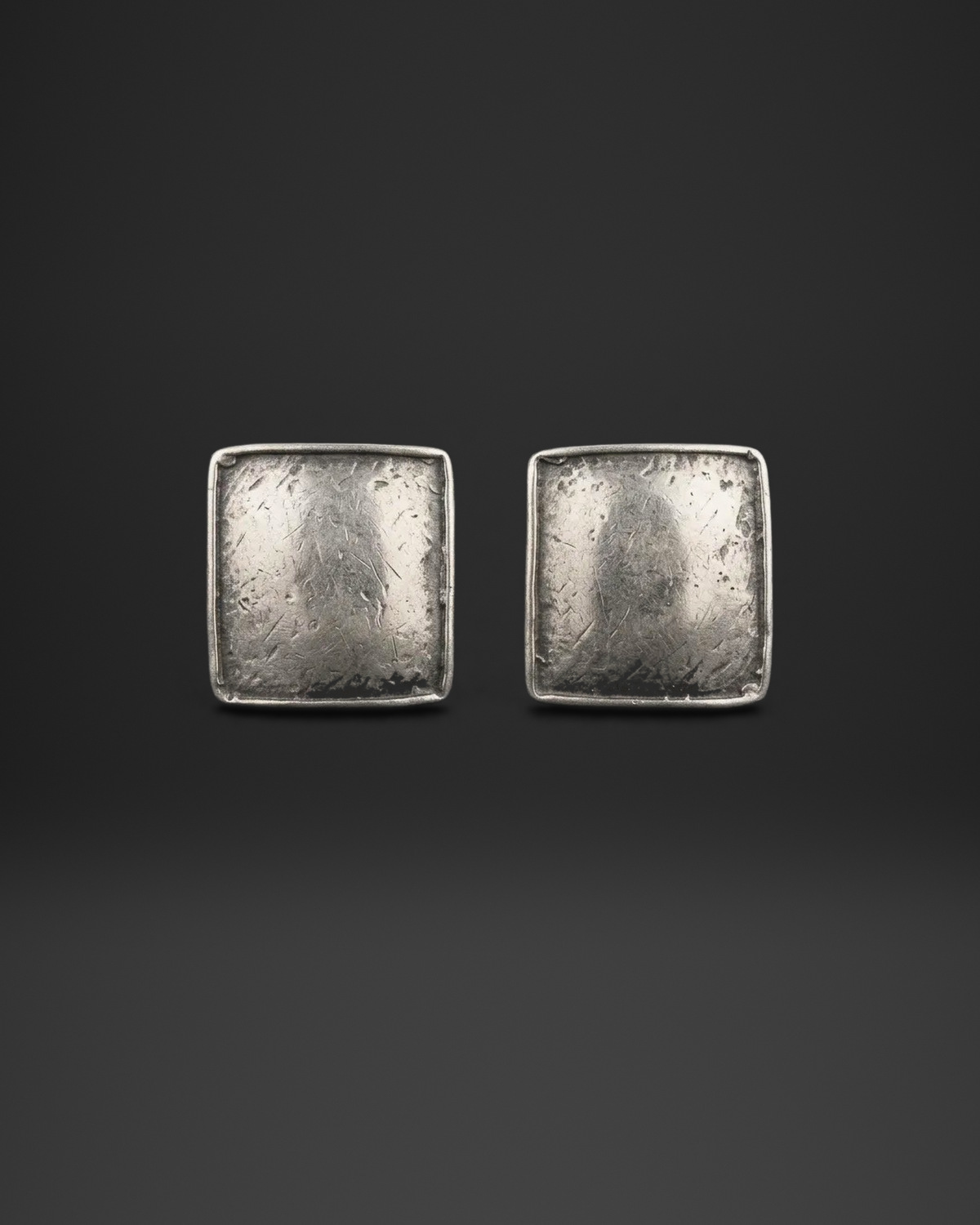 Rimmed Square Cushion Stud Earrings