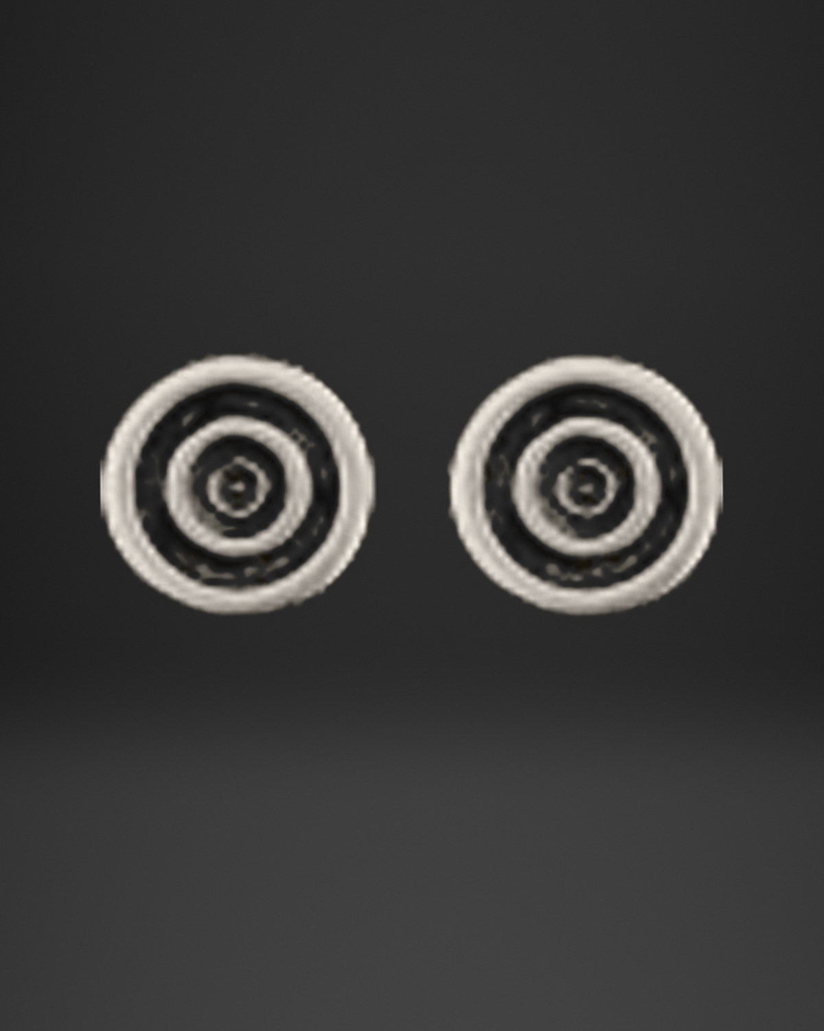 Concentric Ring Target Stud Earrings