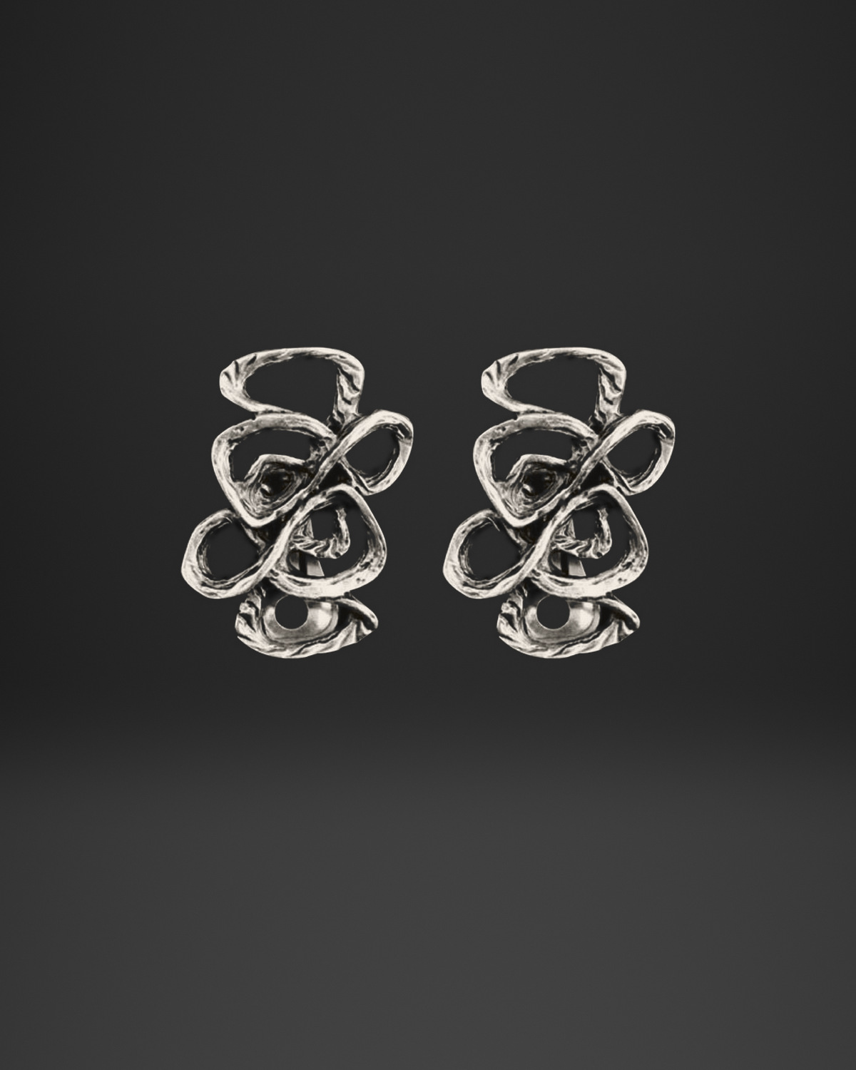 Twisted Loop Knot Clip-On Earrings