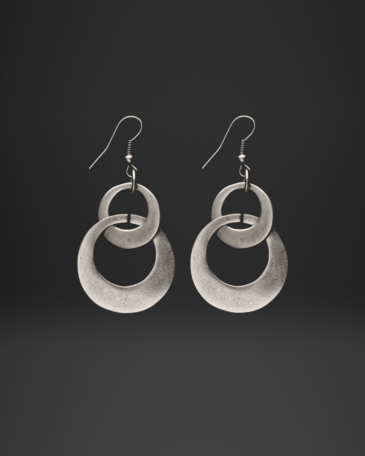 Double Open Circle Earrings