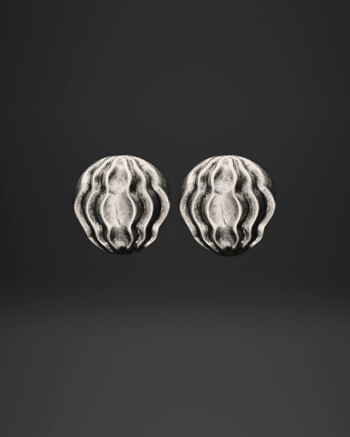 Wavy Seed Pod Stud Earrings