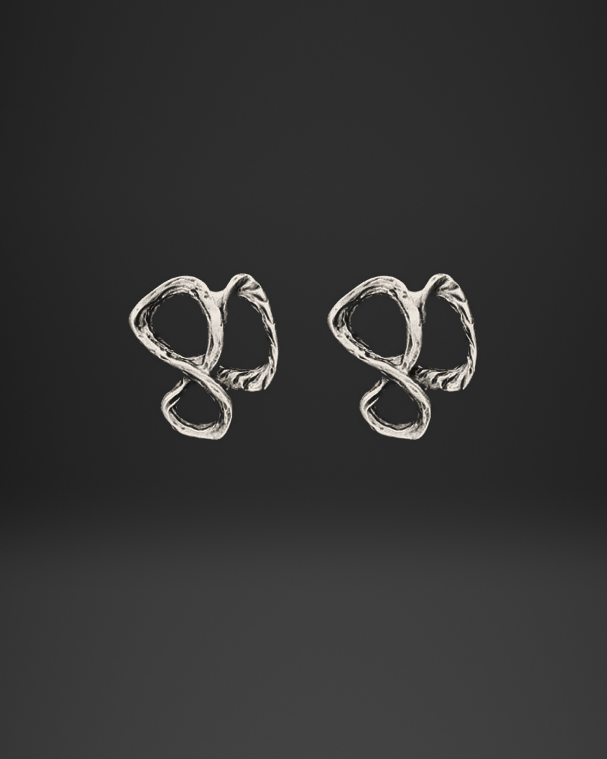 Twisted Loop Knot Stud Earrings