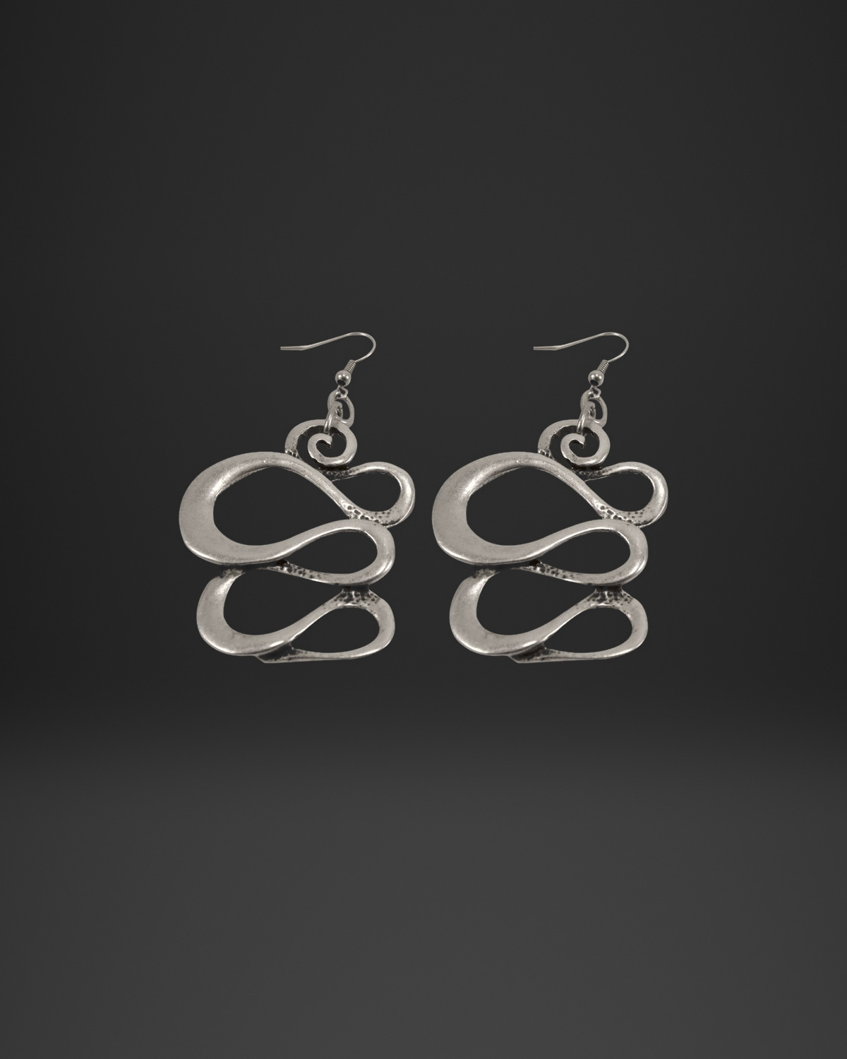 Double Wave Swirl Earrings