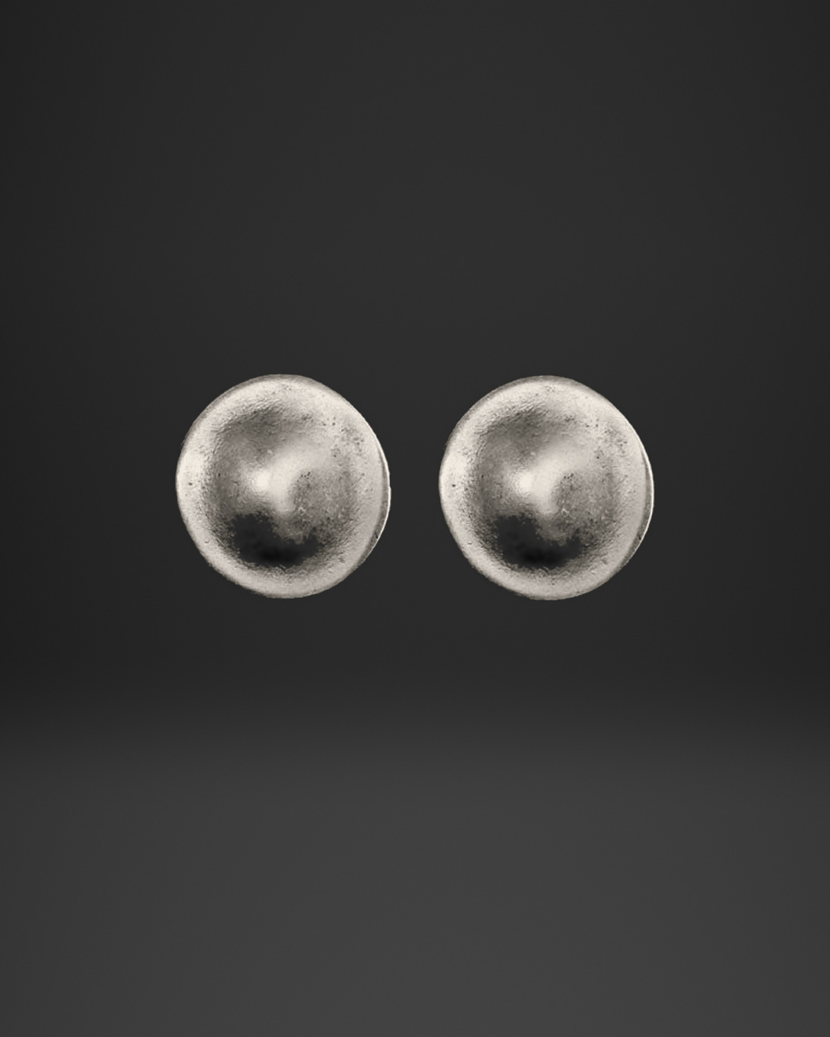Smooth Half Ball Stud Earrings