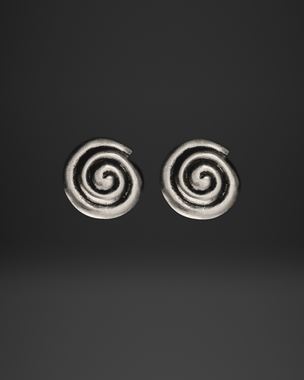 Raised Coil Spiral Clip-On Earrings