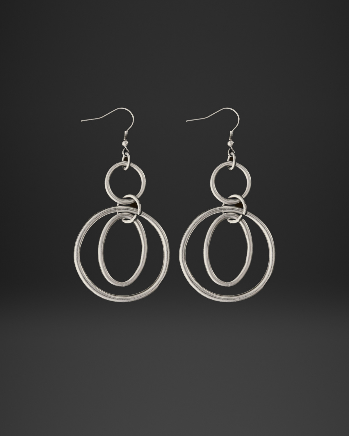 Triple Hoop Cascade Earrings
