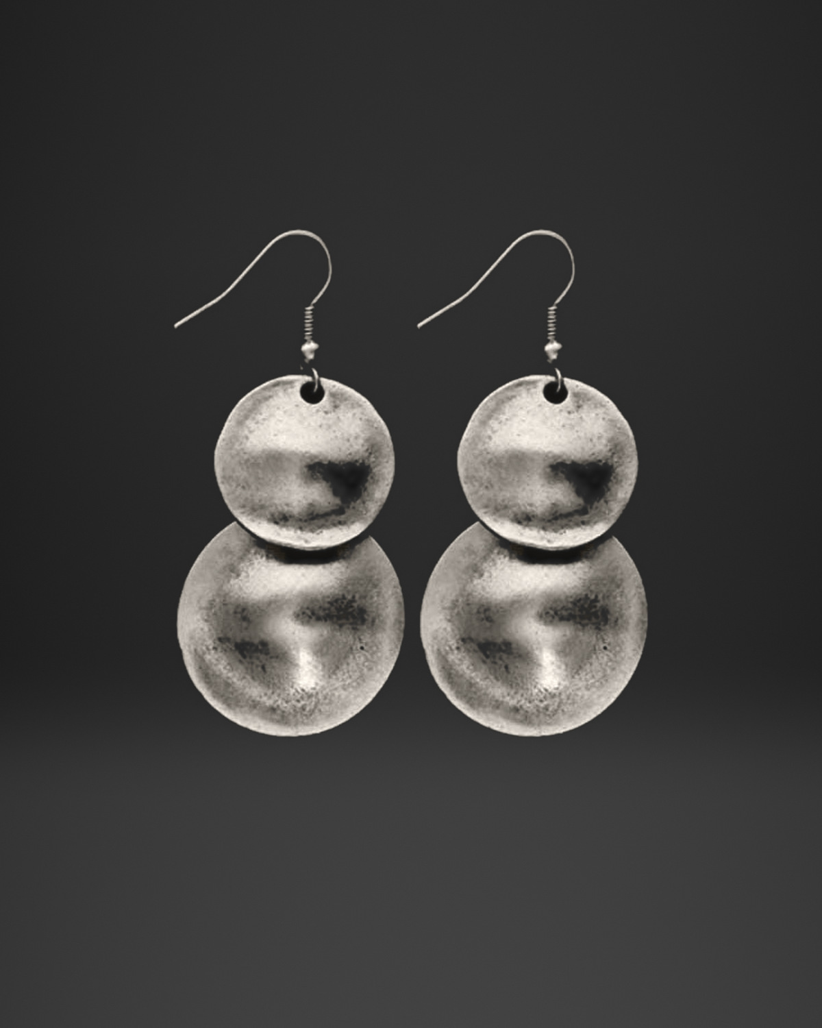 Double Concave Disc Earrings