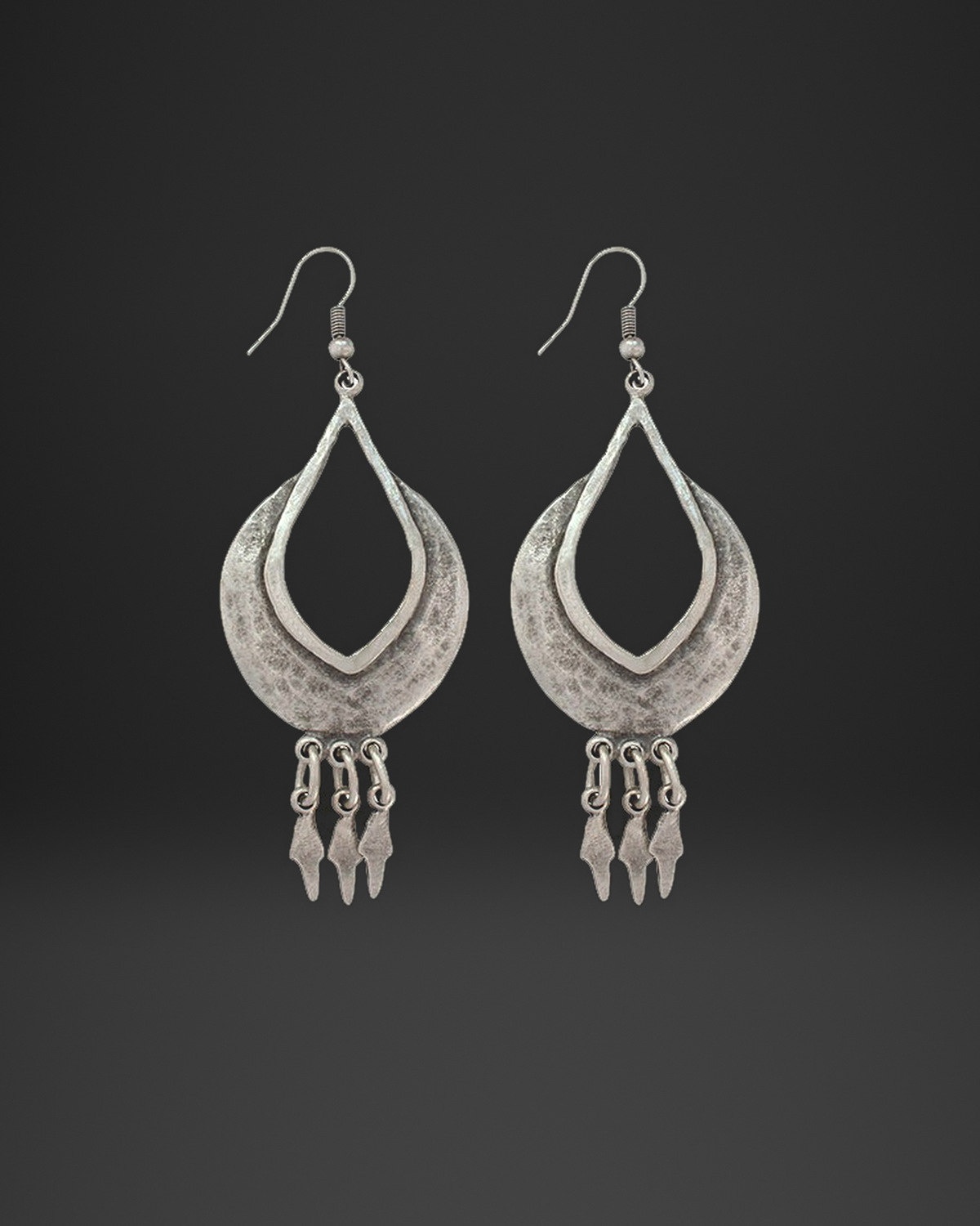 Ottoman Teardrop Fringe Earrings