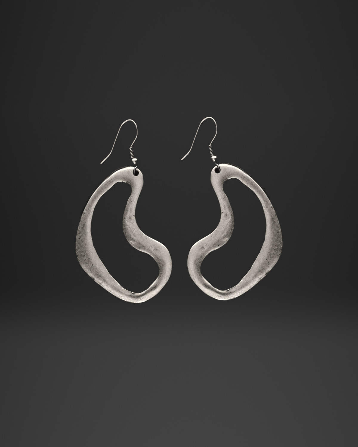 Organic Kidney Hoop Earrings