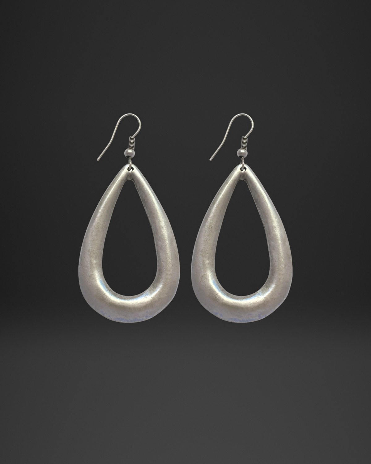 Smooth Open Teardrop Earrings