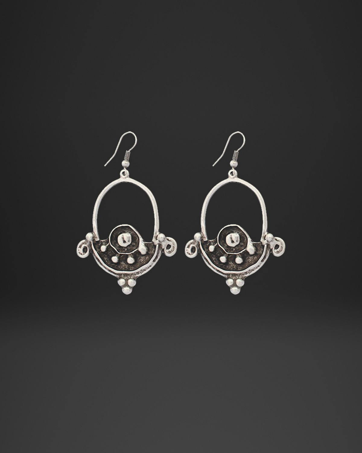 Ethnic Bowl Drop Earrings
