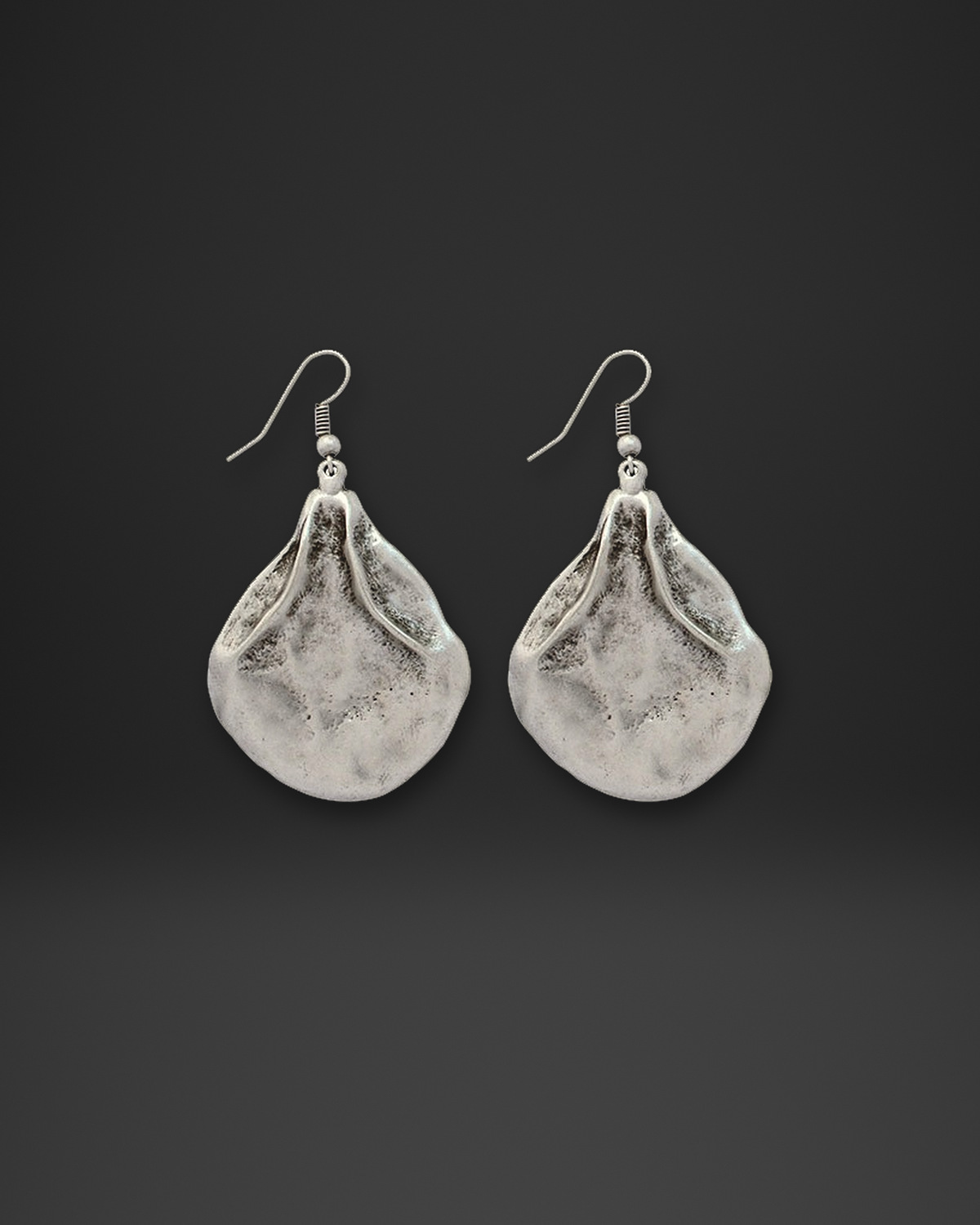 Folded Petal Drop Earrings