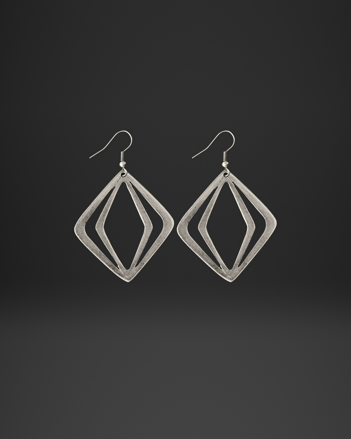 Nested Diamond Frame Earrings