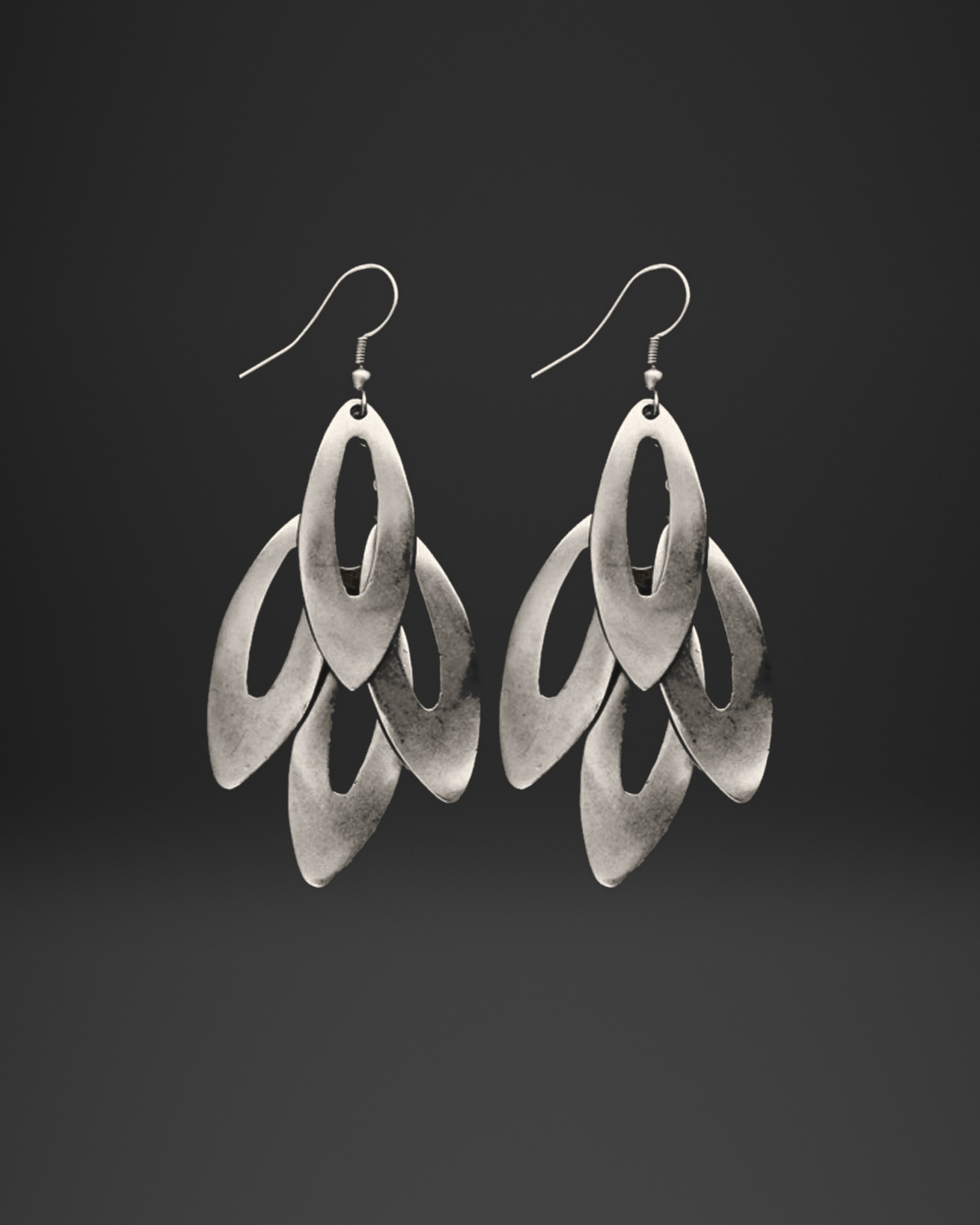 Cascading Petal Window Earrings