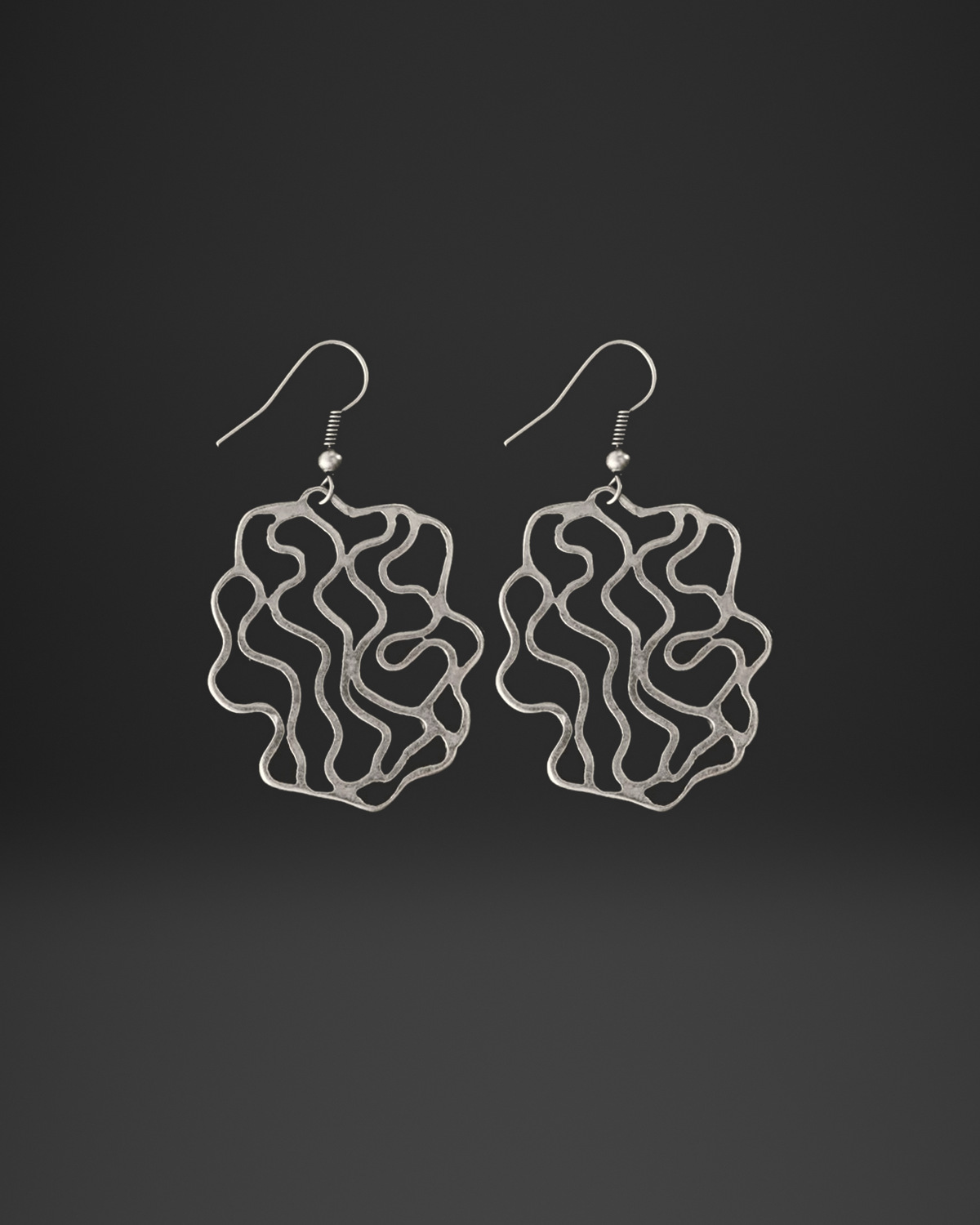Wavy Line Maze Earrings