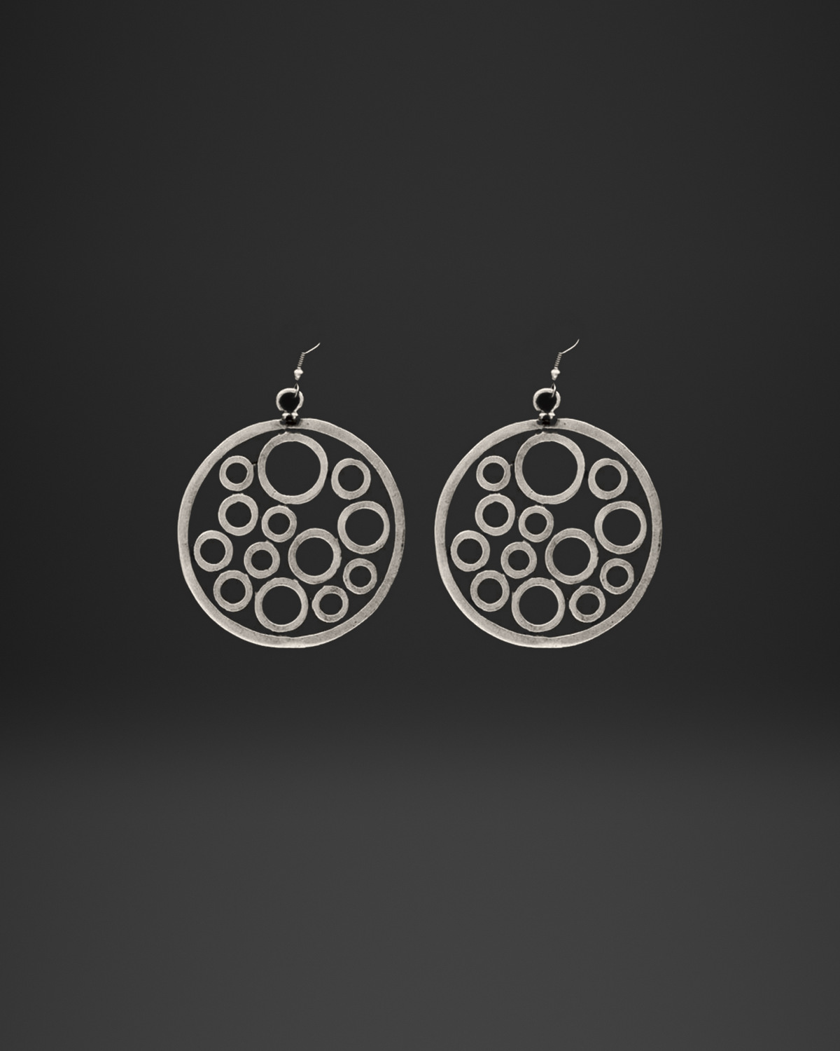 Bubble Circles Openwork Disc Earrings