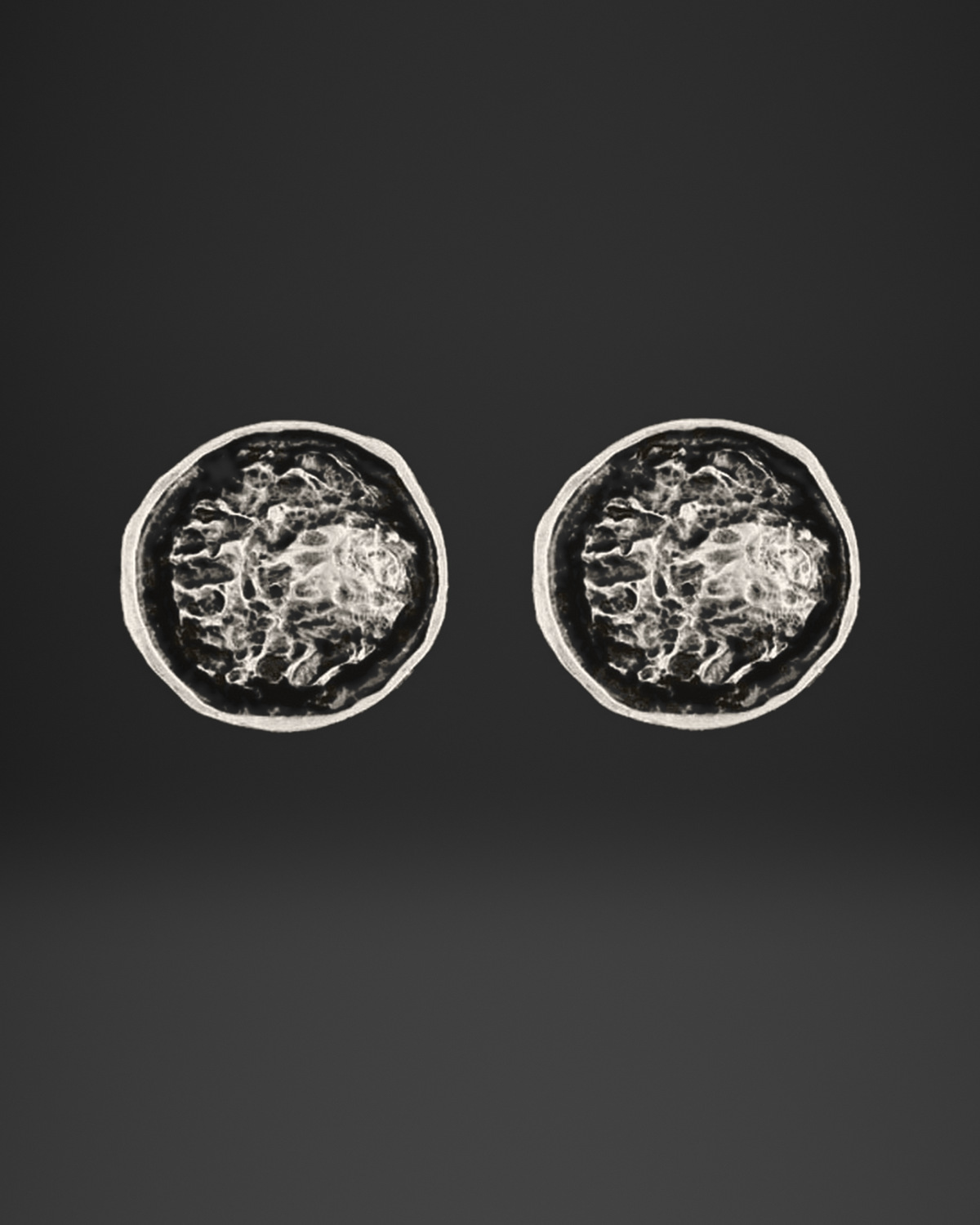 Molten Lava Disc Clip-On Earrings