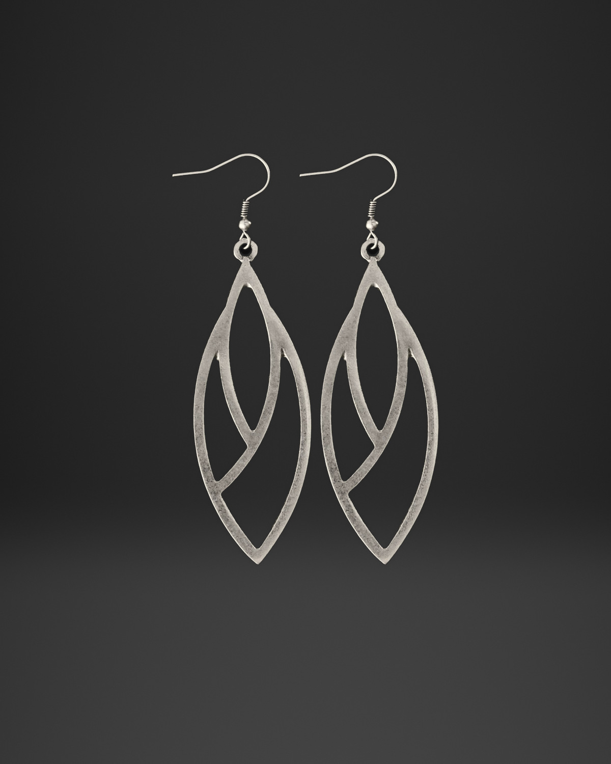 Layered Marquise Frame Earrings