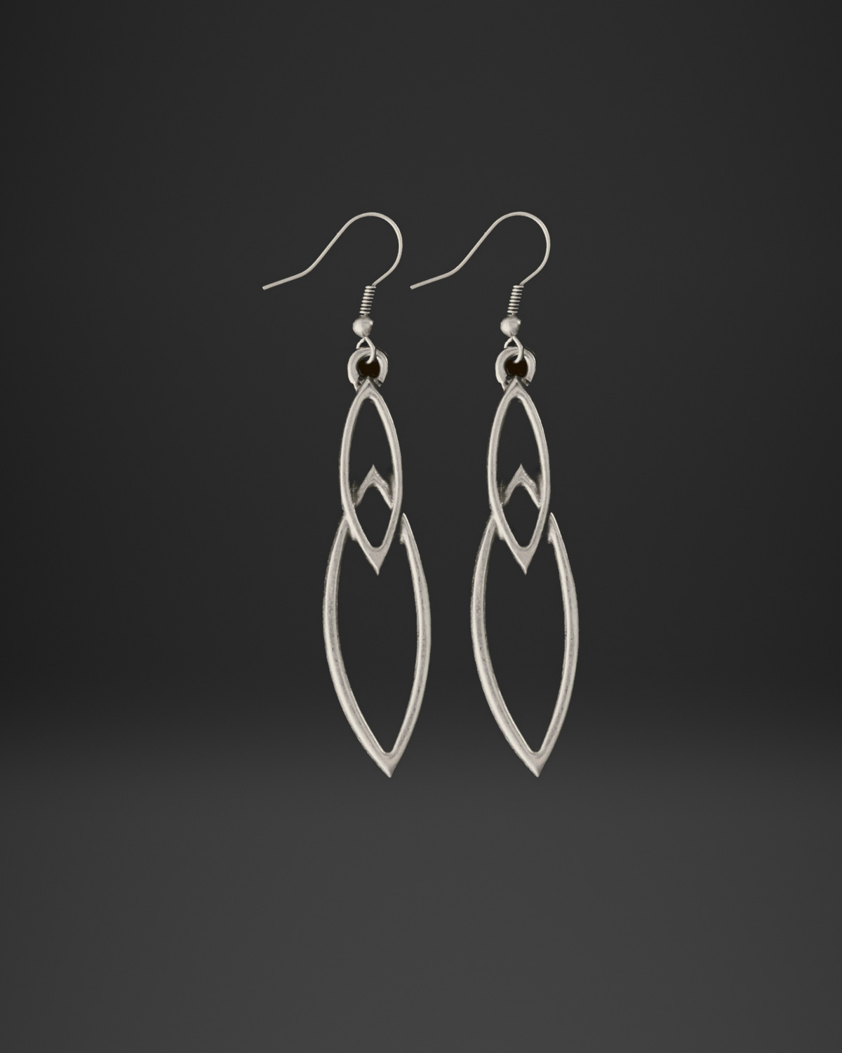 Double Marquise Wire Earrings
