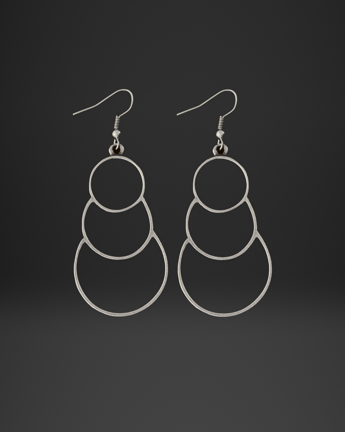 Graduated Circle Cascade Earrings