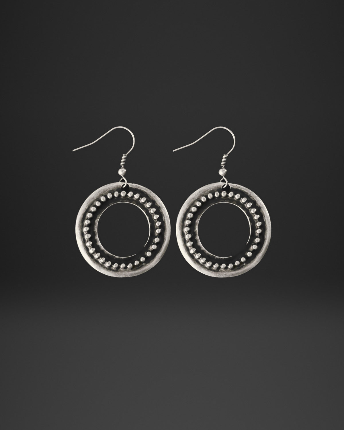 Dotted Ring Donut Earrings