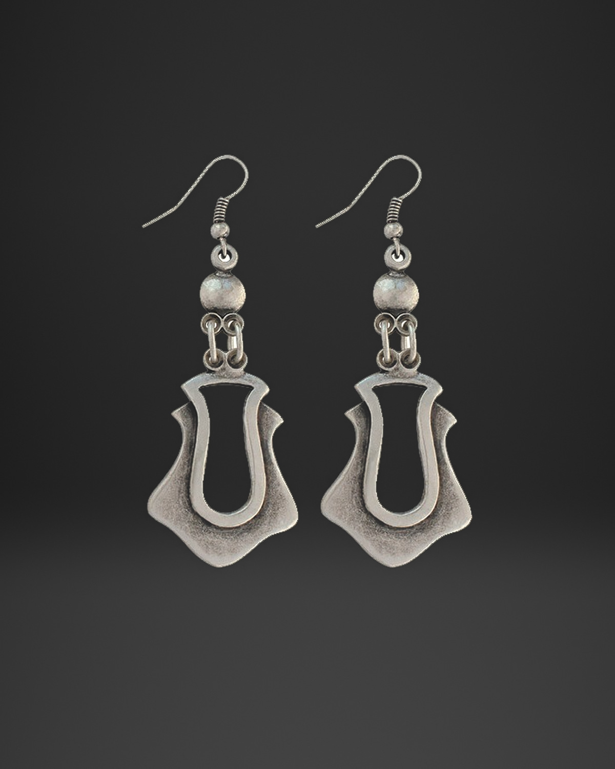 Tribal Arch Ball Earrings