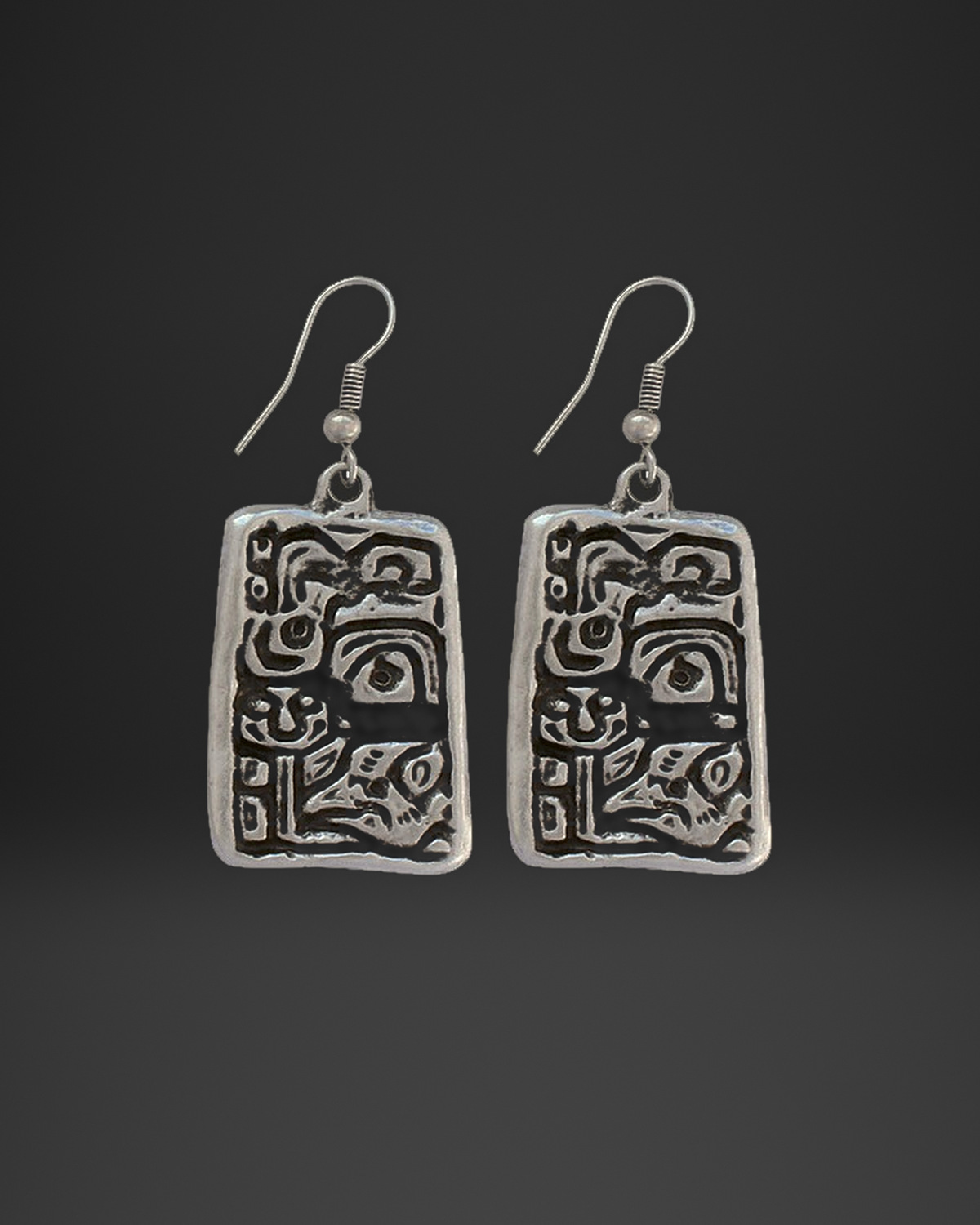 Aztec Glyph Tile Earrings