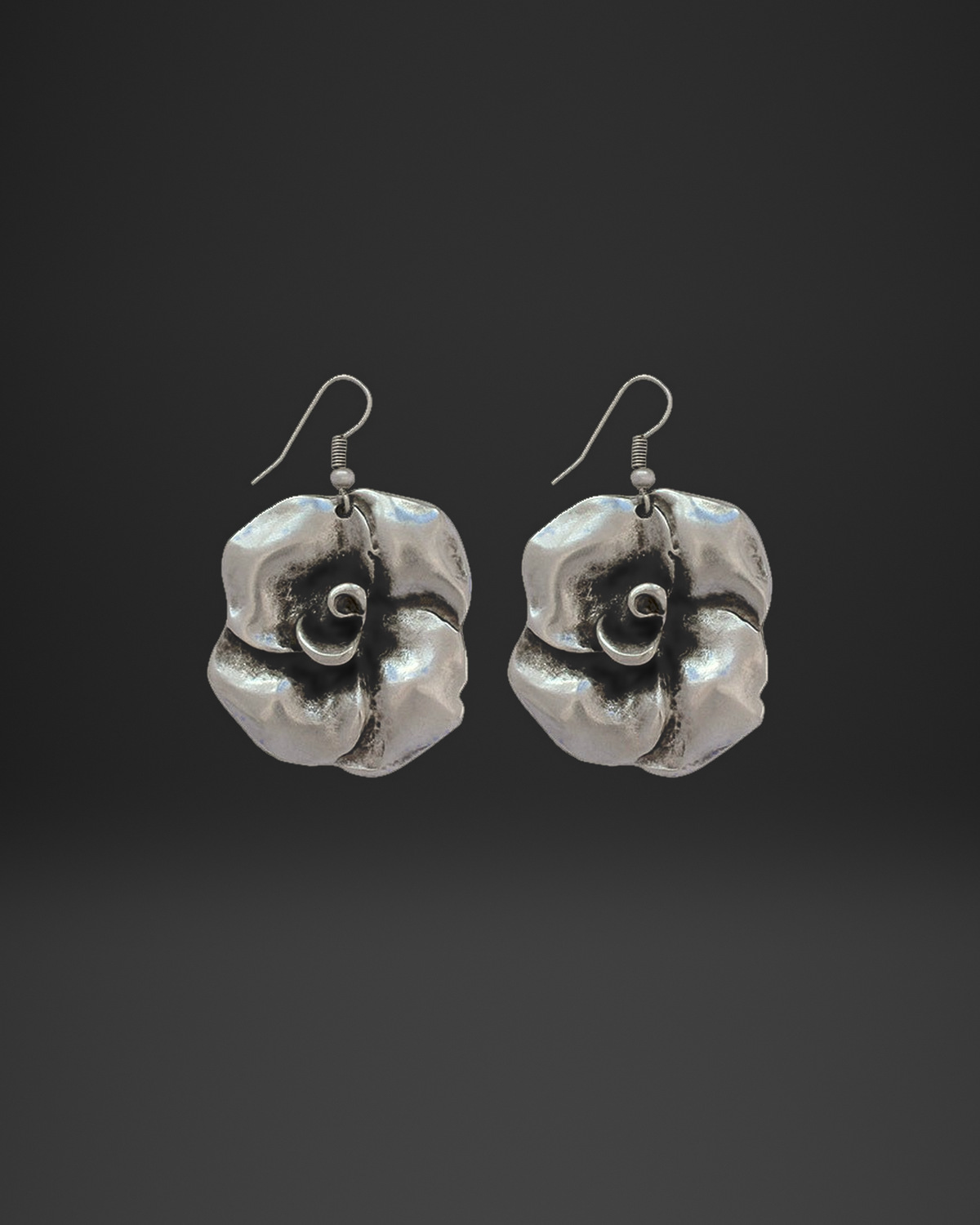Sculpted Rose Earrings