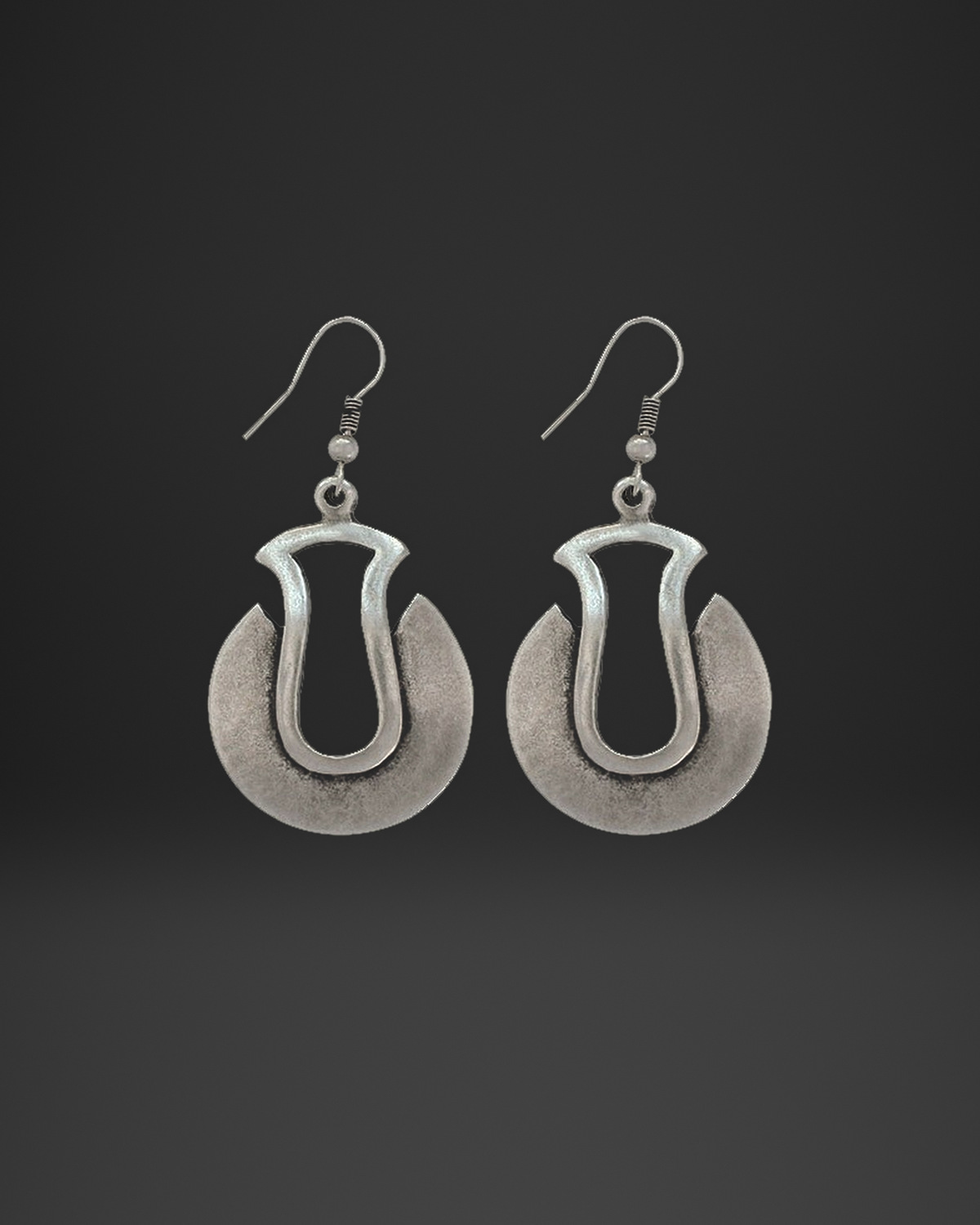 Tribal Arch Crescent Earrings