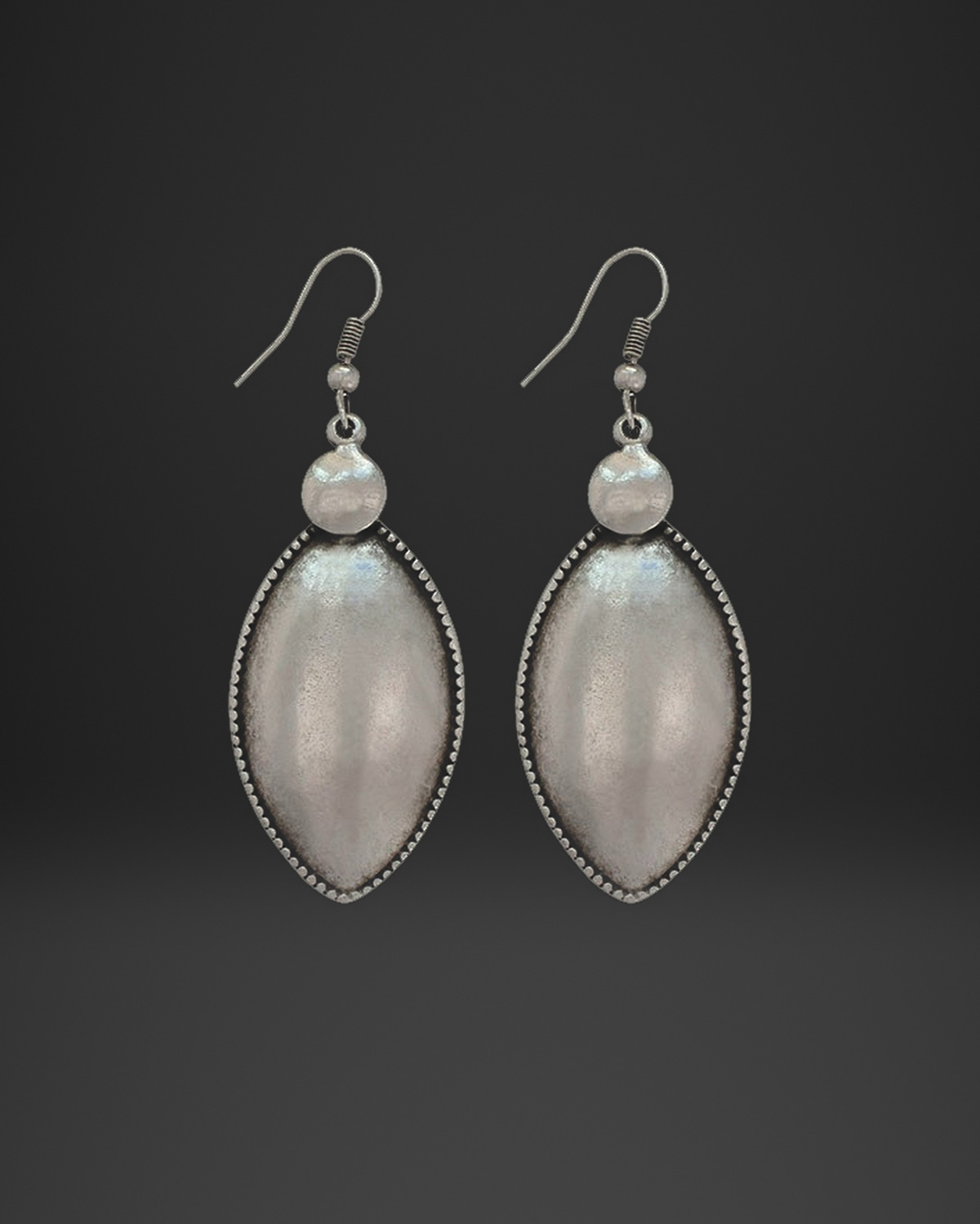 Domed Marquise Ball Earrings