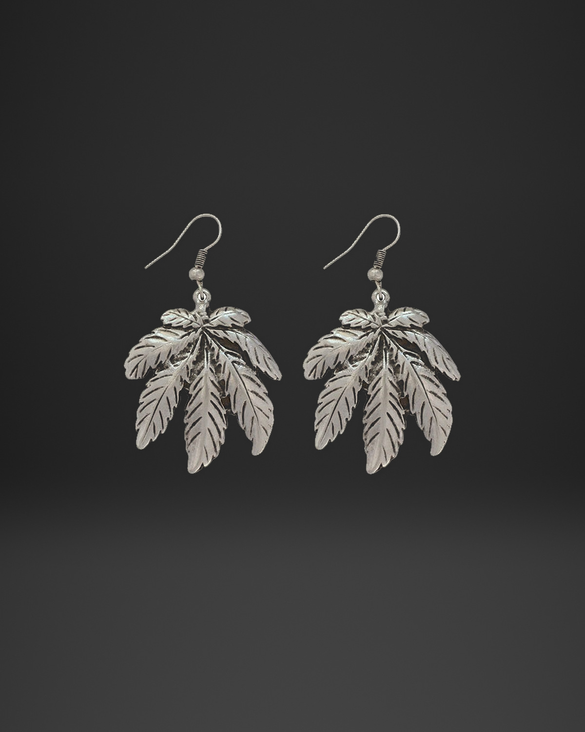 Seven Point Leaf Earrings
