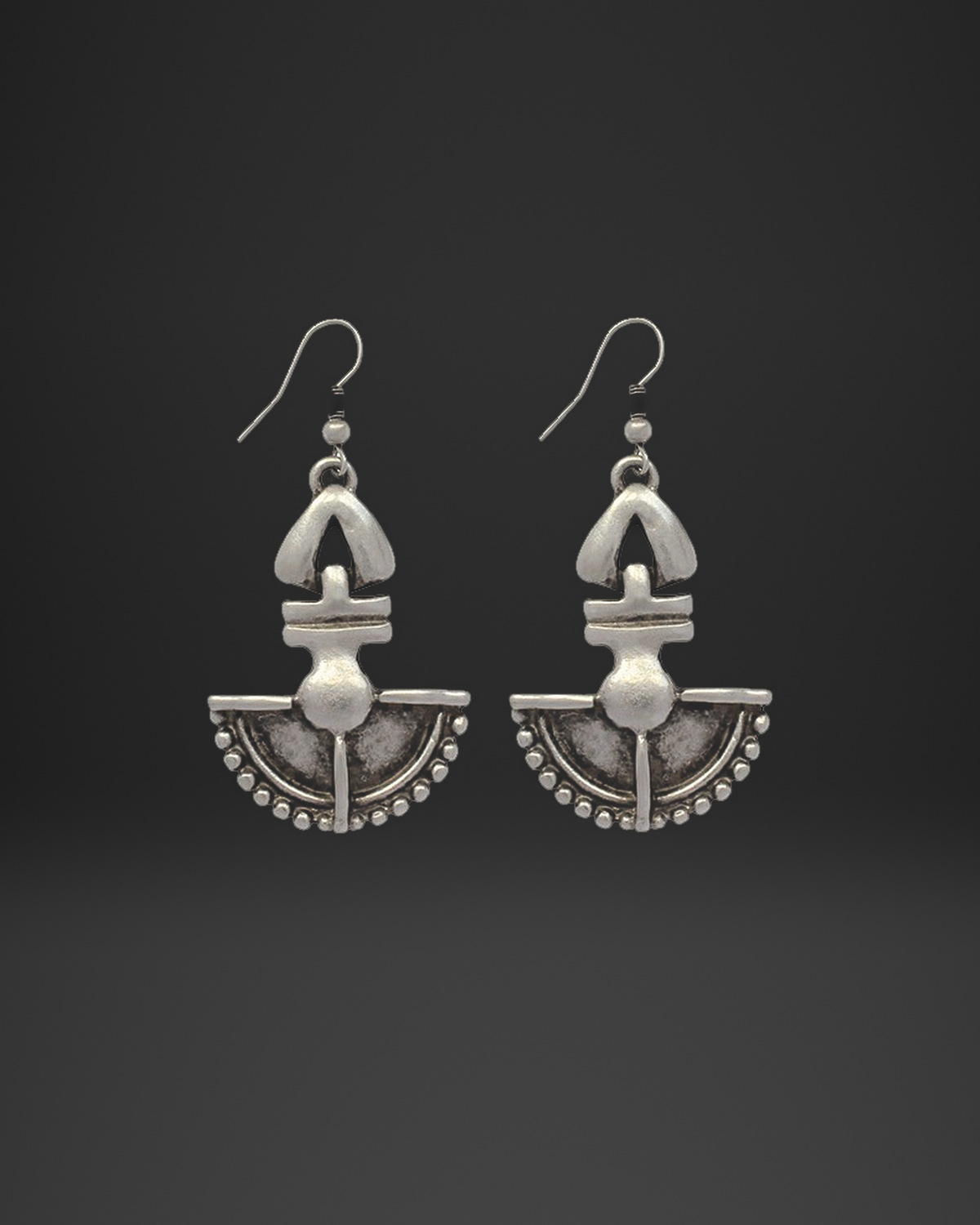 Tribal Totem Fan Earrings