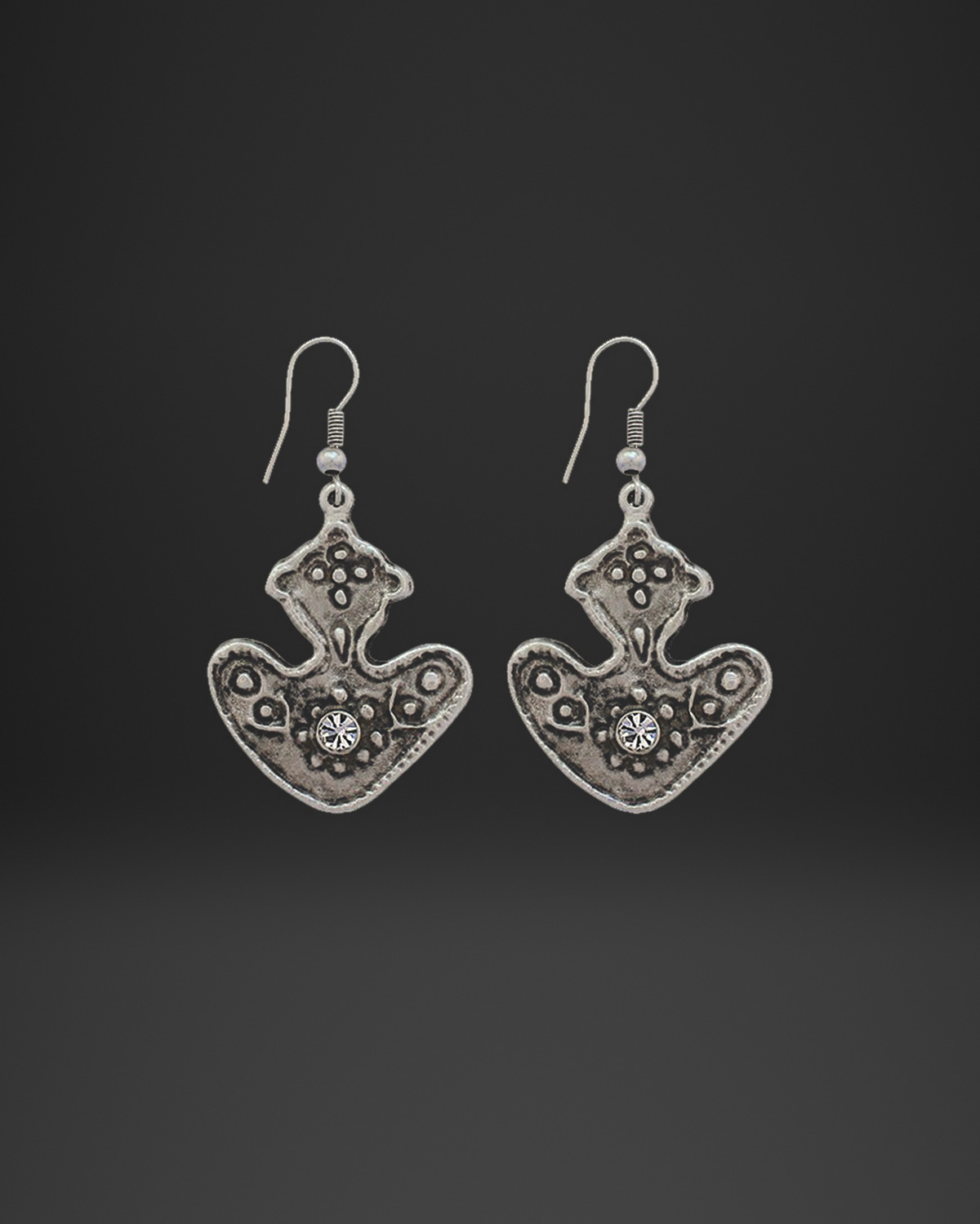 Ethnic Arrow Crystal Earrings