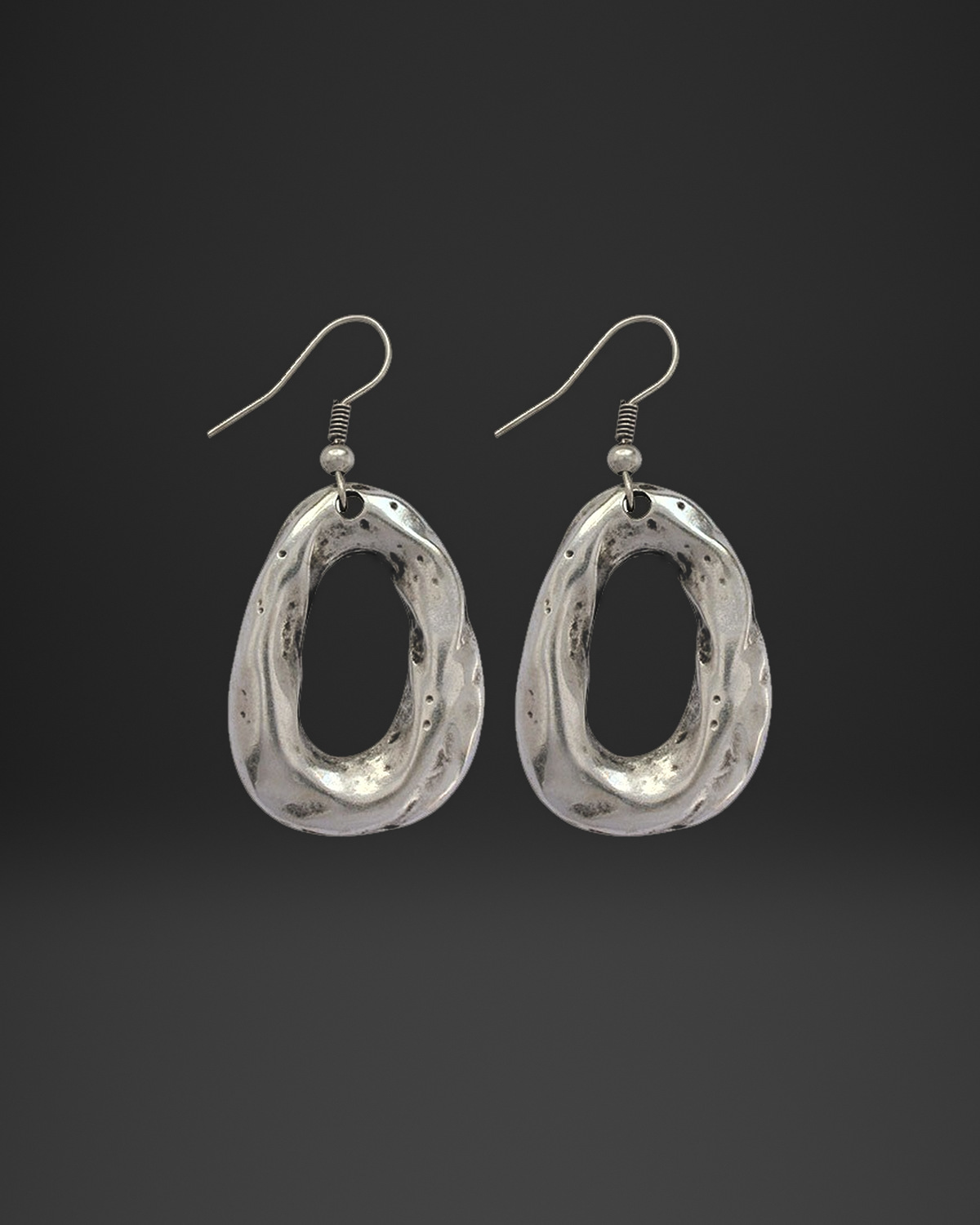 Twisted Organic Hoop Earrings