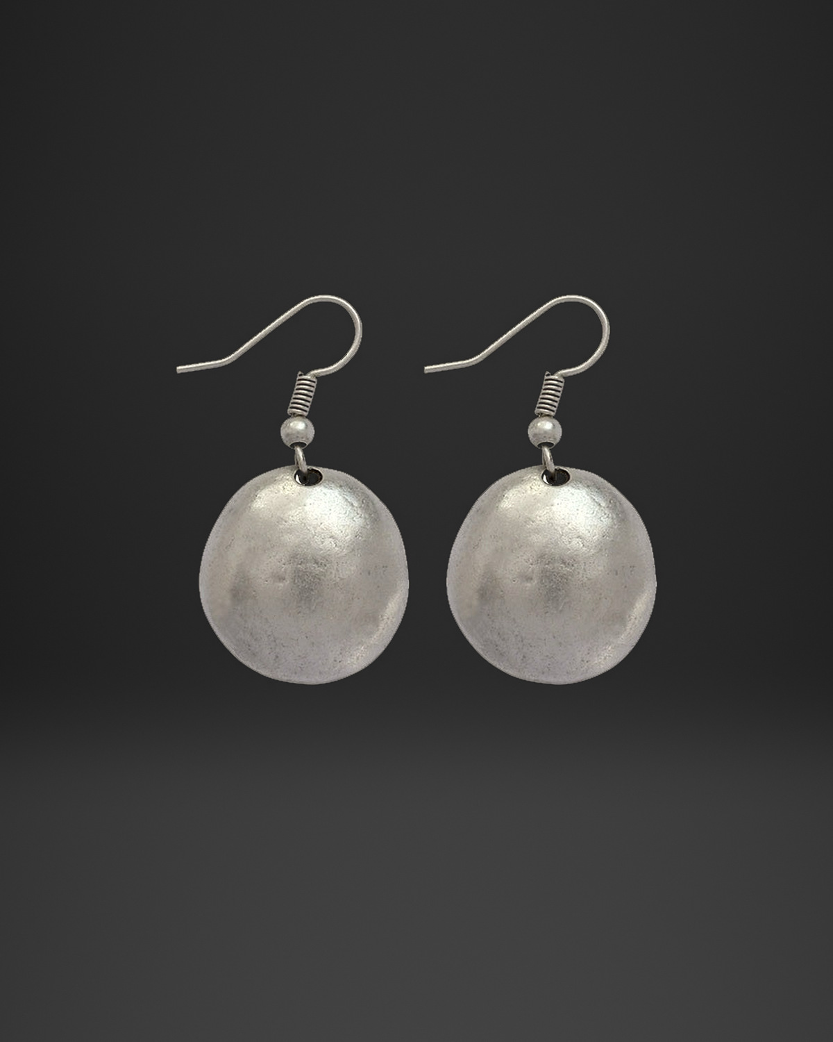 Smooth Round Pebble Earrings